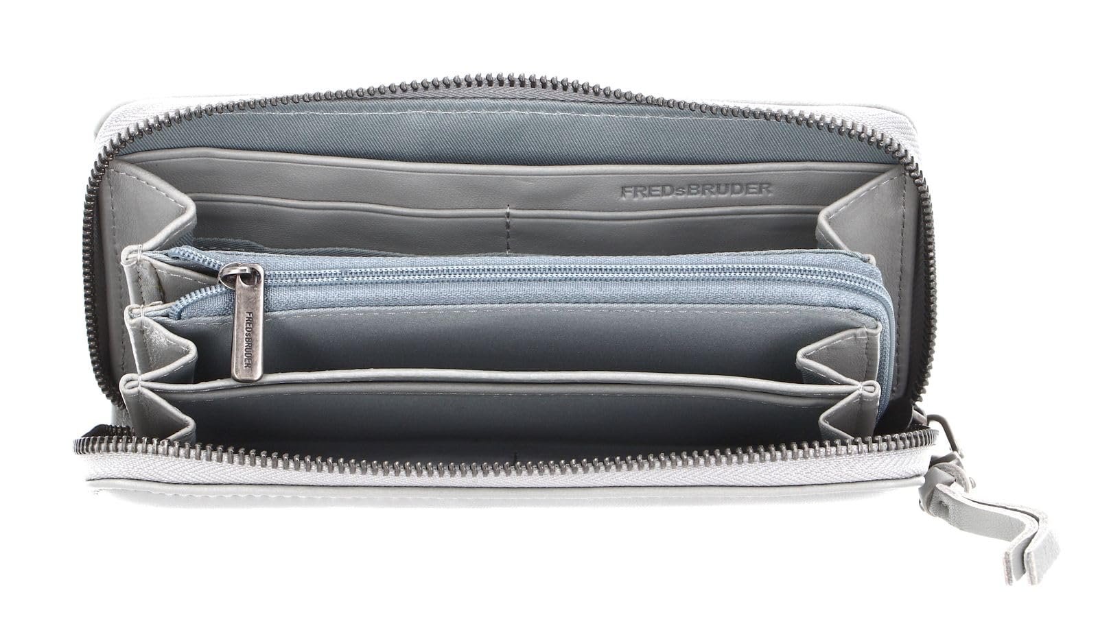 Кожаный кошелек FREDsBRUDER Jeren 19 см, Cloud Grey, Modern, фото №2