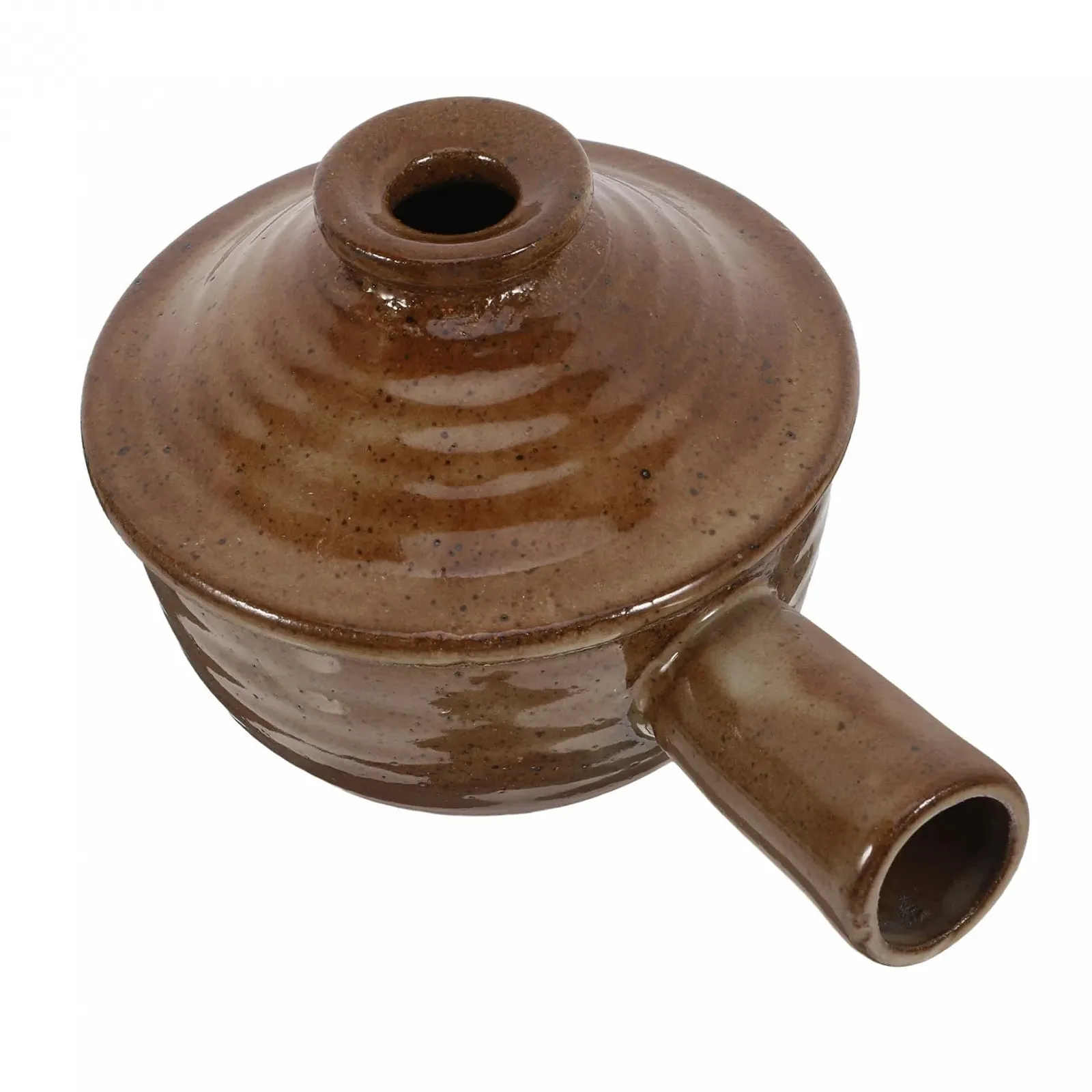 Кастрюля-кассероль керамическая глиняная с крышкой и ручками Антипригарная Коричневая, фото №1