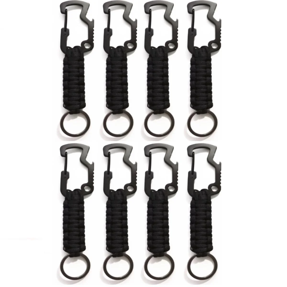 Брелок HOUSON Паракорд Карабін, 8 шт., Чорний, фото №1