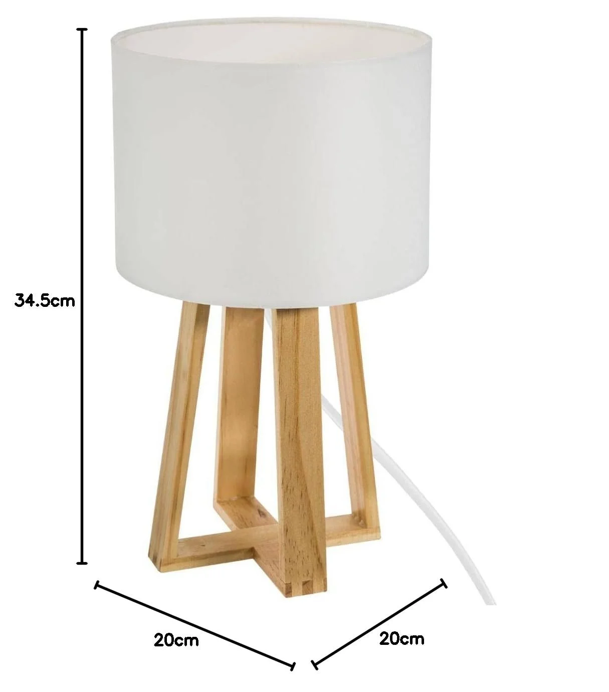 Настільна лампа Molu дерево біла, фото №5