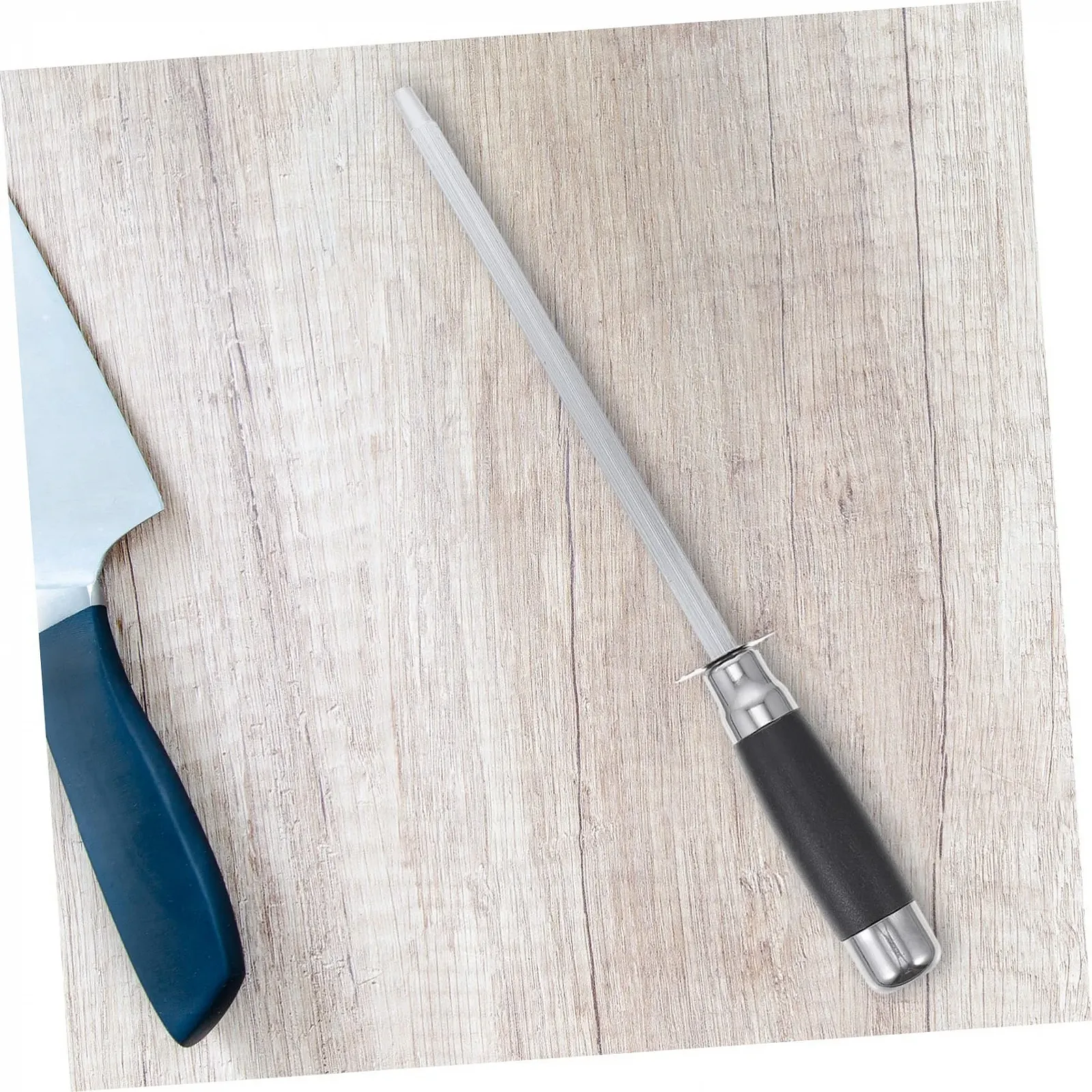 Мусат для кухонных ножей профессиональный стальной ручной, фото №7