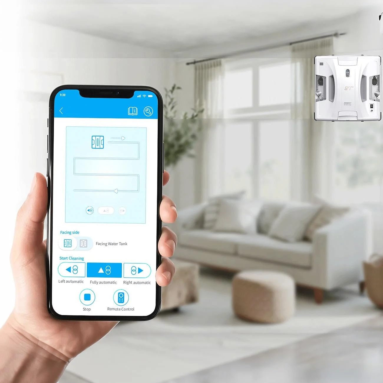 Робот для миття вікон Sichler Exclusive HOBOT S7 Pro Professional, подвійний розпилювач та склоочисник, App, фото №2 Робот для миття вікон Sichler Exclusive HOBOT S7 Pro Professional, подвійний розпилювач та склоочисник, App, фото №2