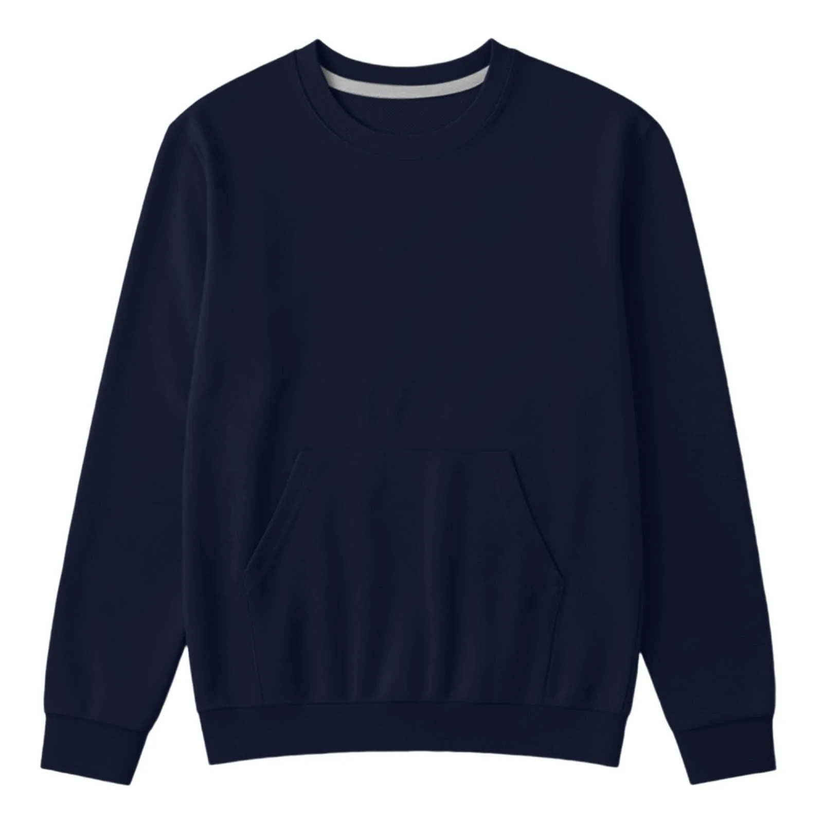 Світшот Generisch з круглим вирізом для дівчат, однотонний, з довгими рукавами, кишенями та без капюшона, фото №4 Світшот Generisch з круглим вирізом для дівчат, однотонний, з довгими рукавами, кишенями та без капюшона, фото №4