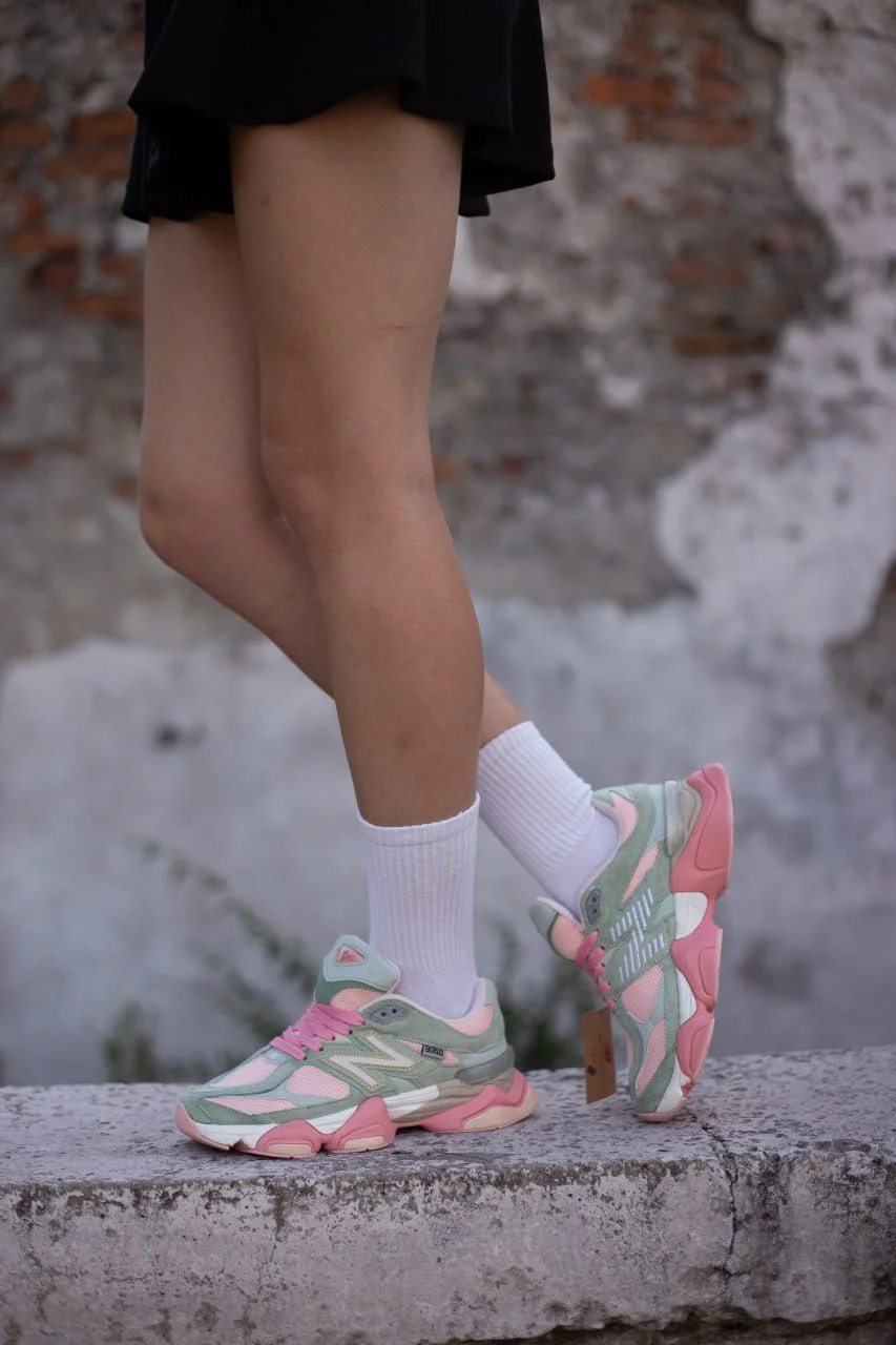 Кроссовки New Balance 9060 light Green Pink, фото №3