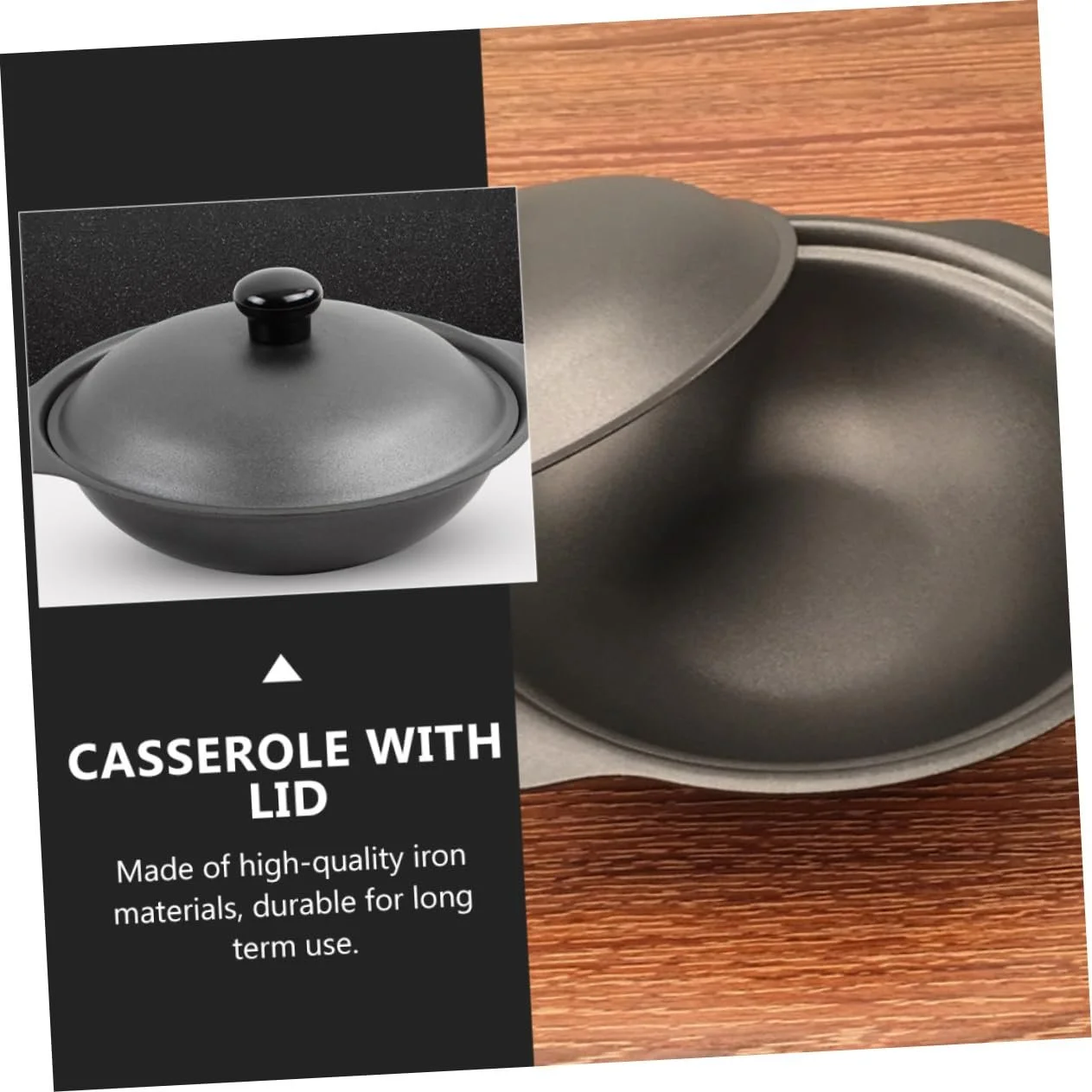 Горшок для риса VALICLUD чугунный с крышкой 18 см термостойкий, фото №4 Горшок для риса VALICLUD чугунный с крышкой 18 см термостойкий, фото №4