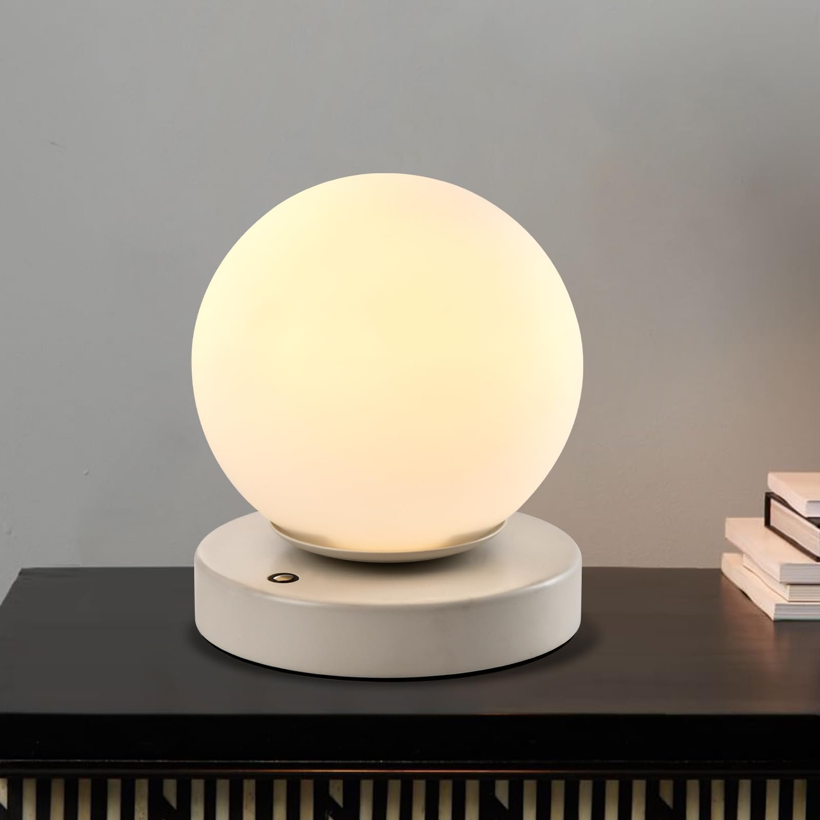 Настільна лампа LQWELL KT11328 3 рівні USB Glass White, фото №1