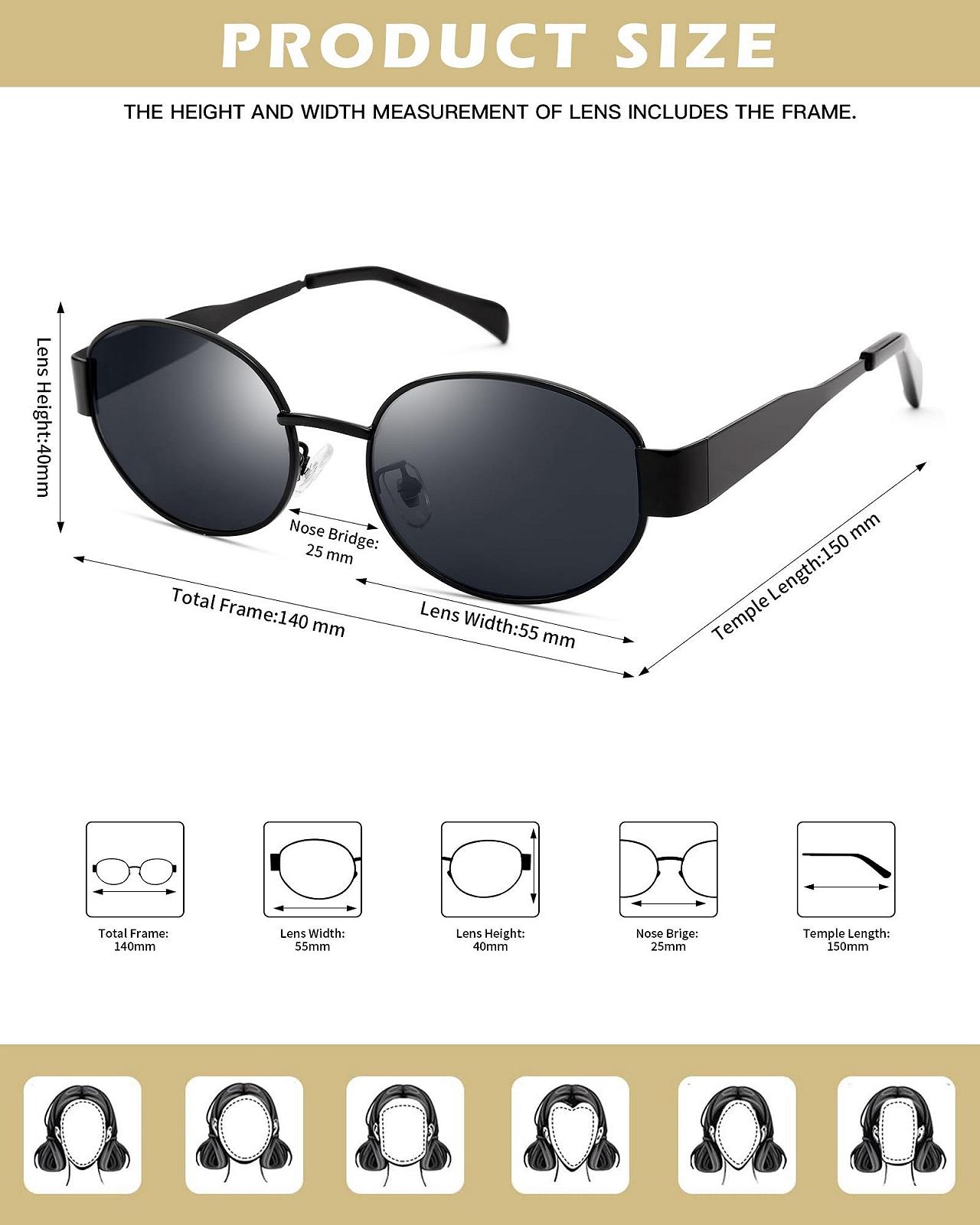 Сонцезахисні окуляри овальні Retro Pro Acme, модні класичні відтінки, металева оправа, захист UV400, фото №5