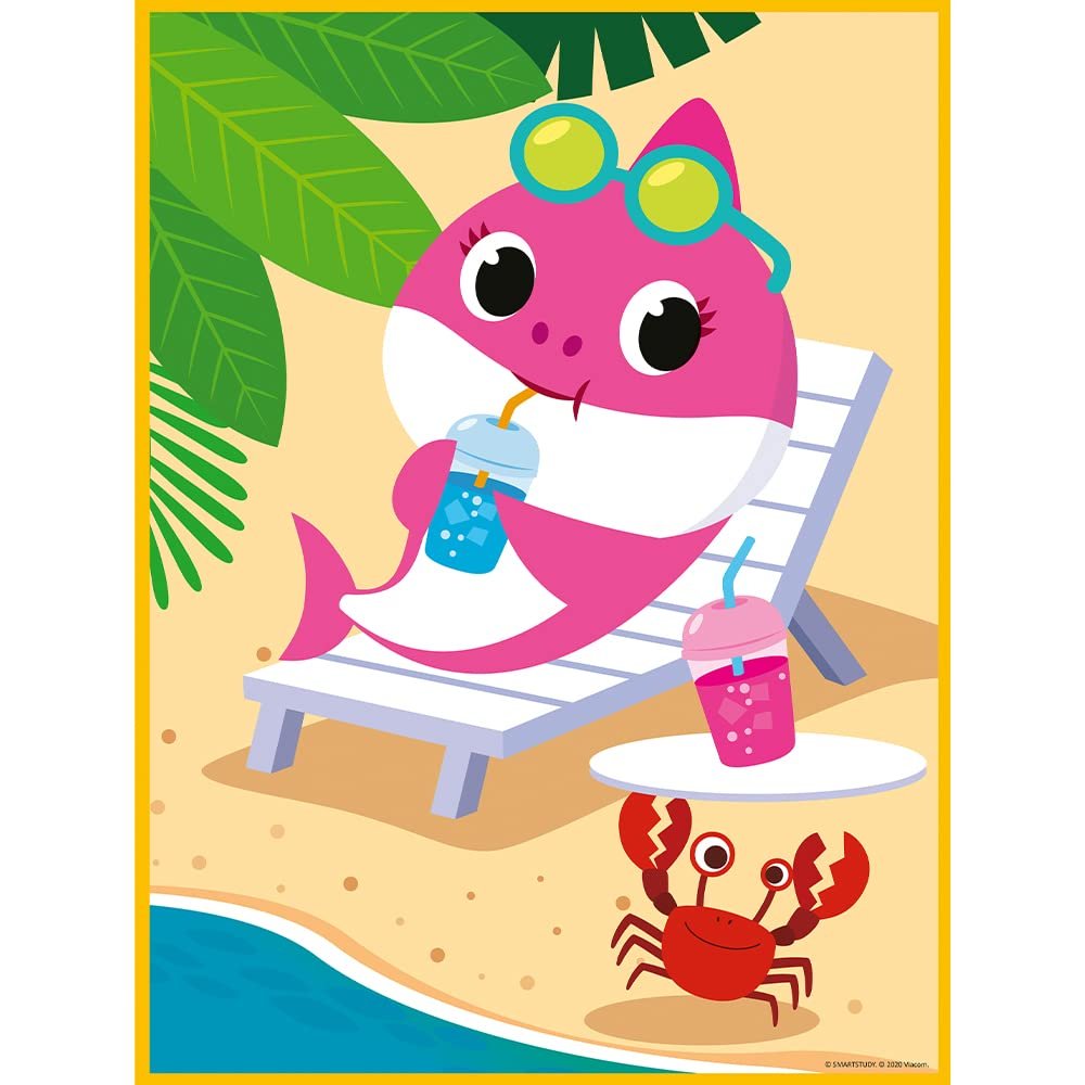 Пазл Trefl Primo Baby Shark Happy Shark Day 4 in 1 2 x 10 элементов, фото №5