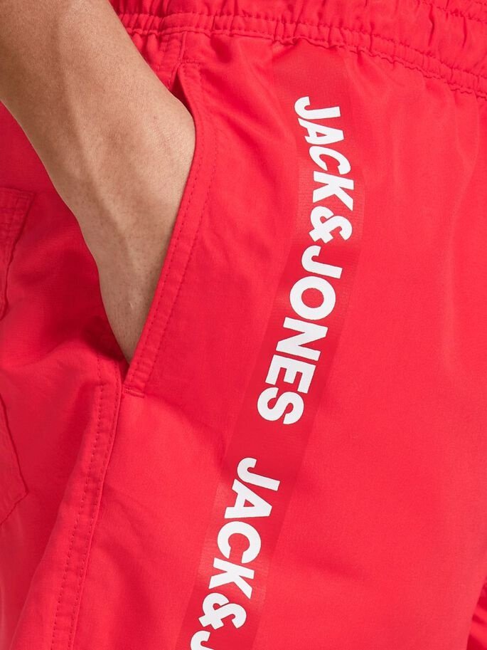 Шорти для плавання JJIBALI JJSWIMSHORTS AKM LOGO TAPE 12183810 Flame Scarlet Jack&Jones Червоний 2XL, фото №3