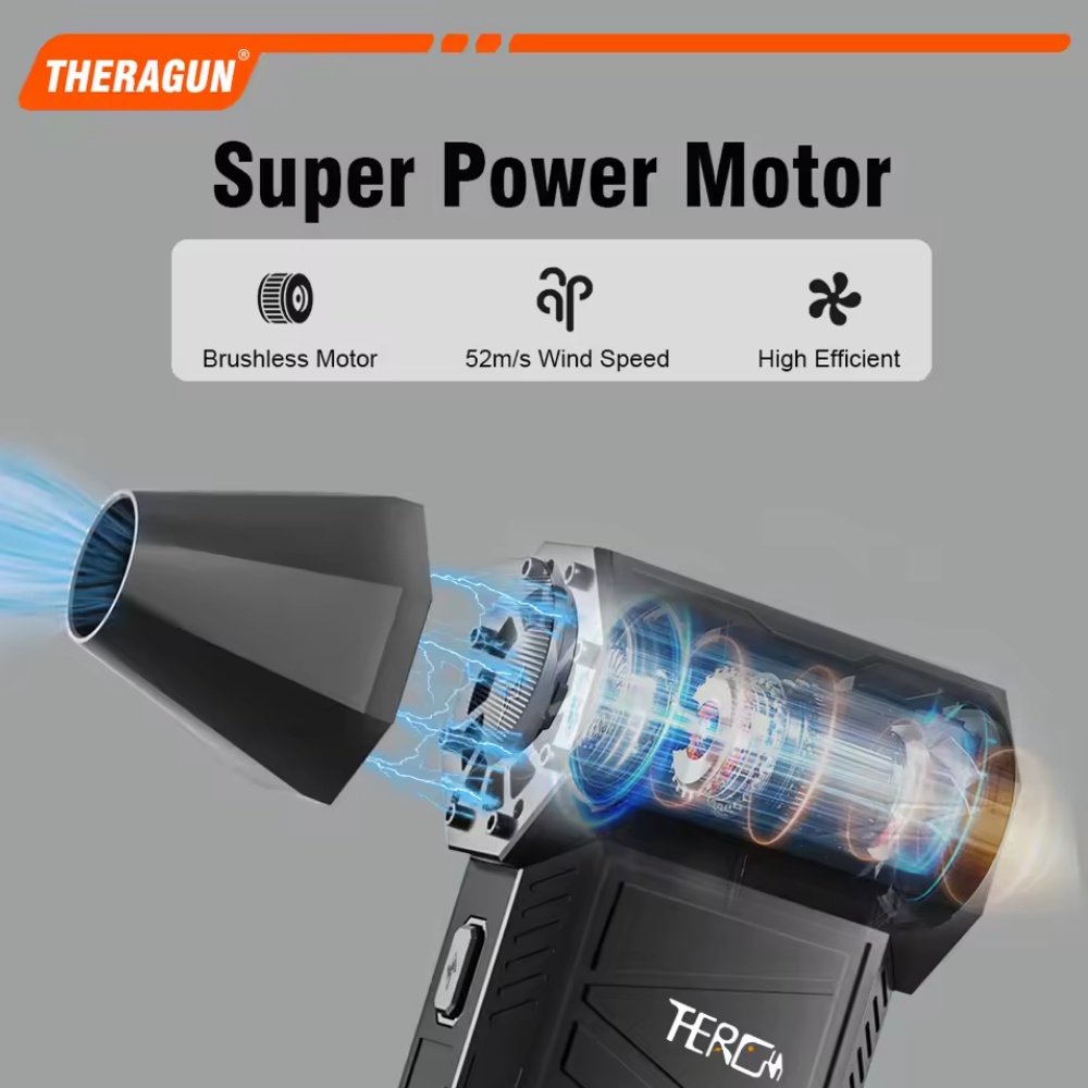 Портативний турбовентилятор THERAGUN X3ProTurbo Jet Fan 150000 RPM Black, фото №2