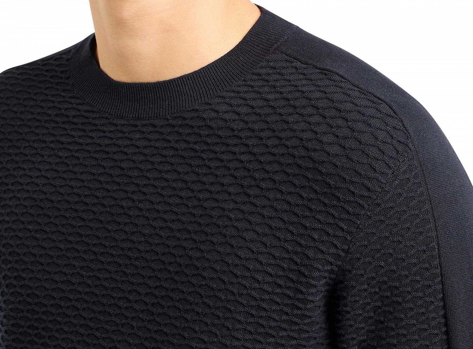 Джемпер Armani Exchange Чоловічий Круглий виріз, Рукава з манжетами, фото №6