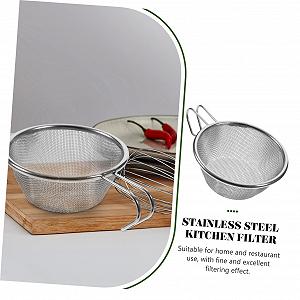 BESPORTBLE Сито-ложка Syrah Mesh 2 шт., сетчатый дуршлаг для выпечки, сетчатая посуда для кемпинга, миски из нержавеющей стали, чаша из нержавеющей стали, мелкоячеистое сито из нержавеющей стали, фильтр для фруктовых соков, нержавеющая сталь synthetic.ua - Фото 1