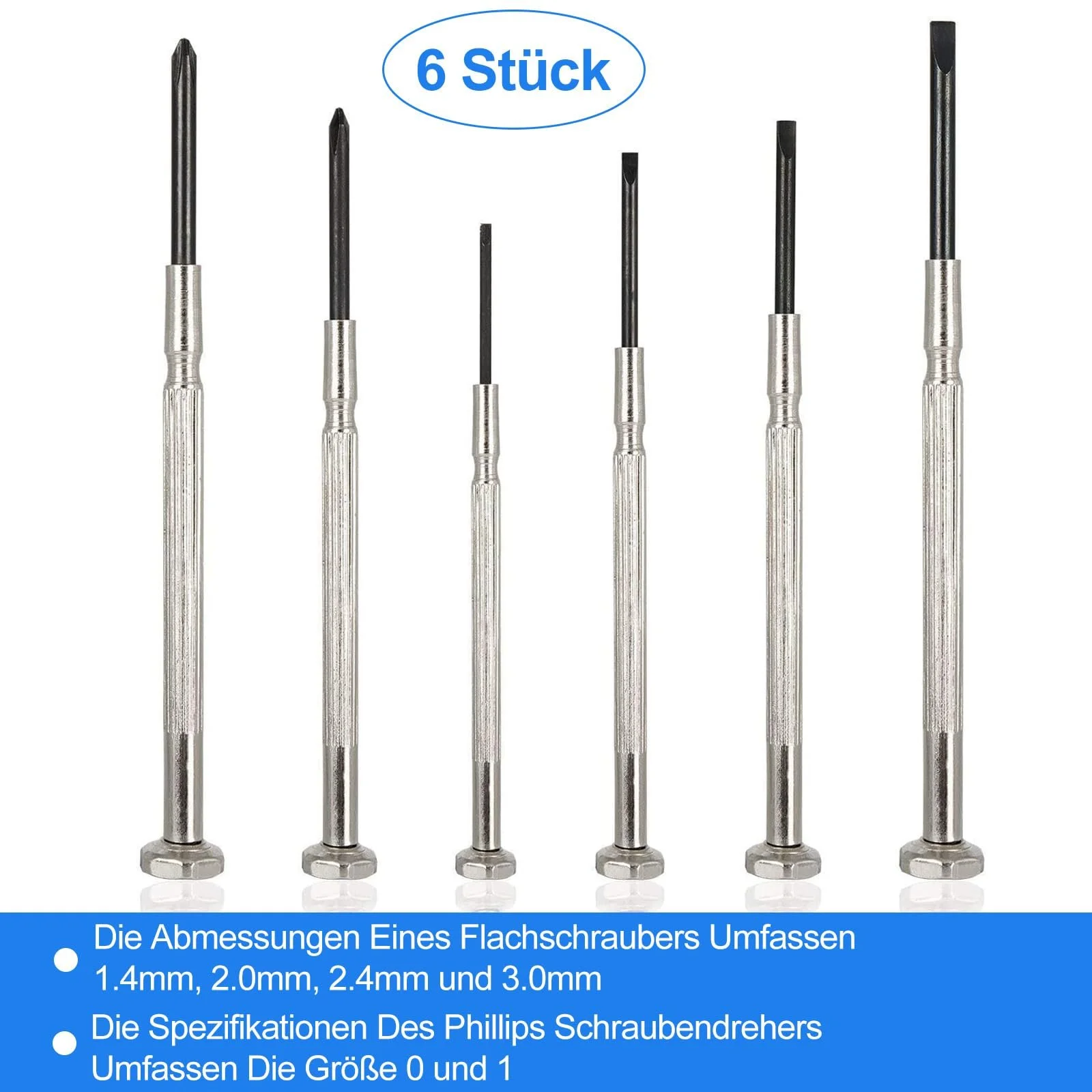 Набір 6 шт. Mini Викрутки Для окулярів Для годинників, фото №2