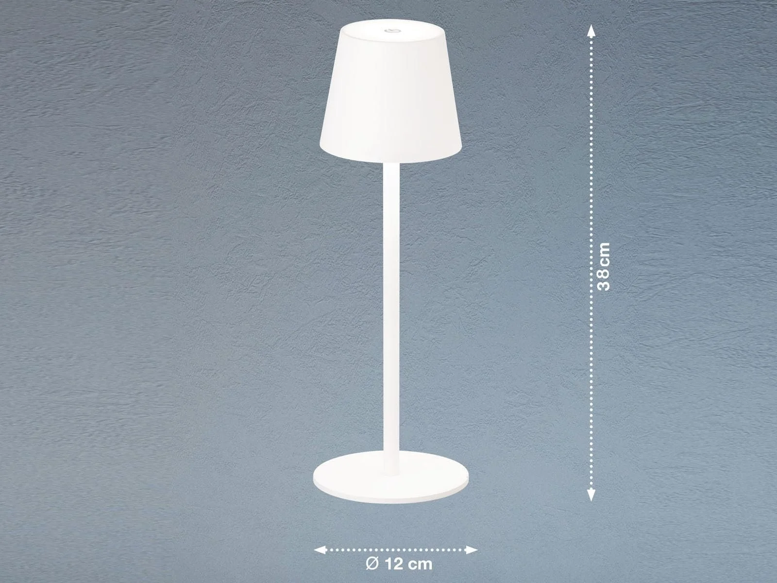 Набір настільних ламп meineWunschleuchte Акумуляторні Бездротові з сенсорним димером 38 см Білі (2 шт.), фото №4