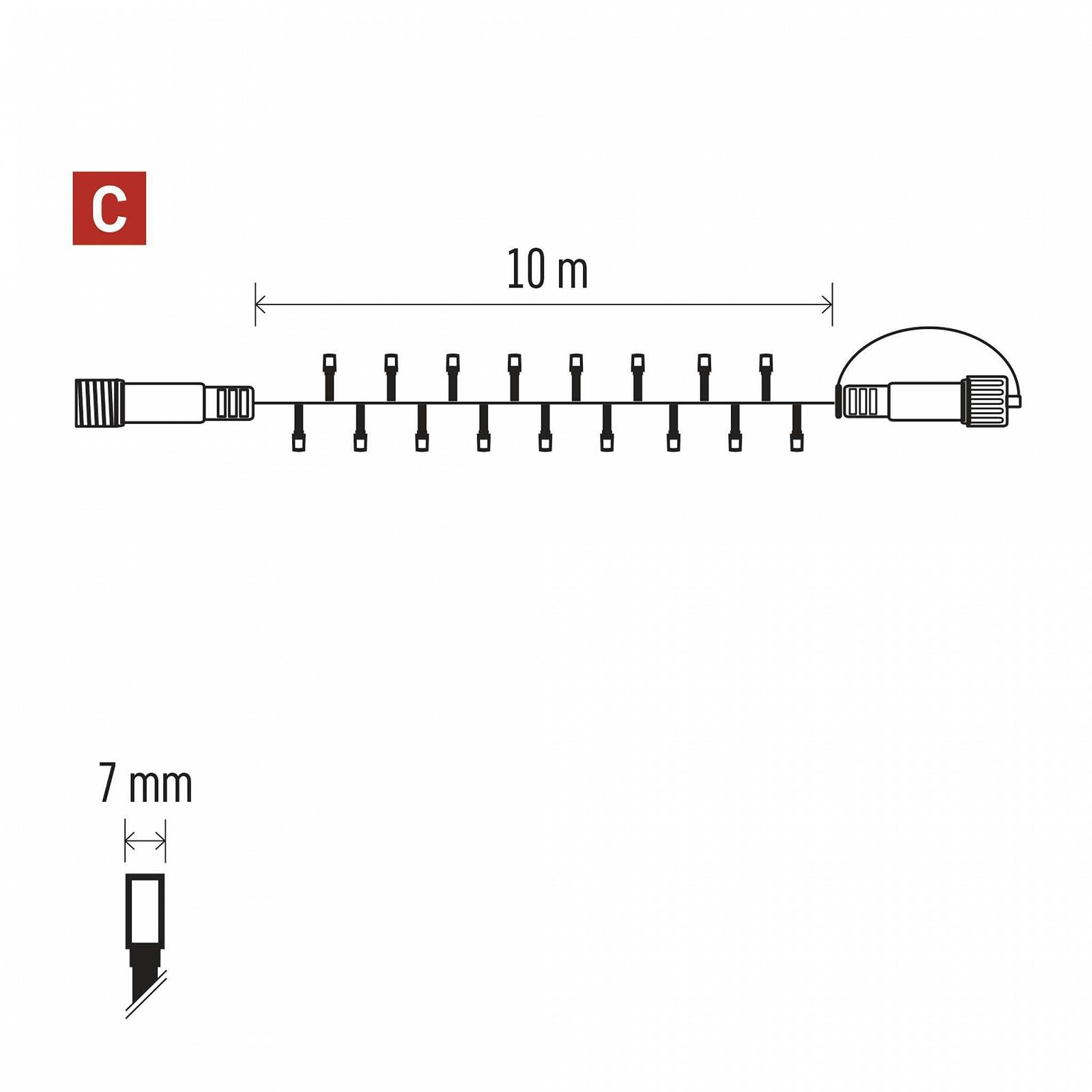Гирлянда EMOS Connect System Professional 10 м, 100 LED, теплый белый, фото №6