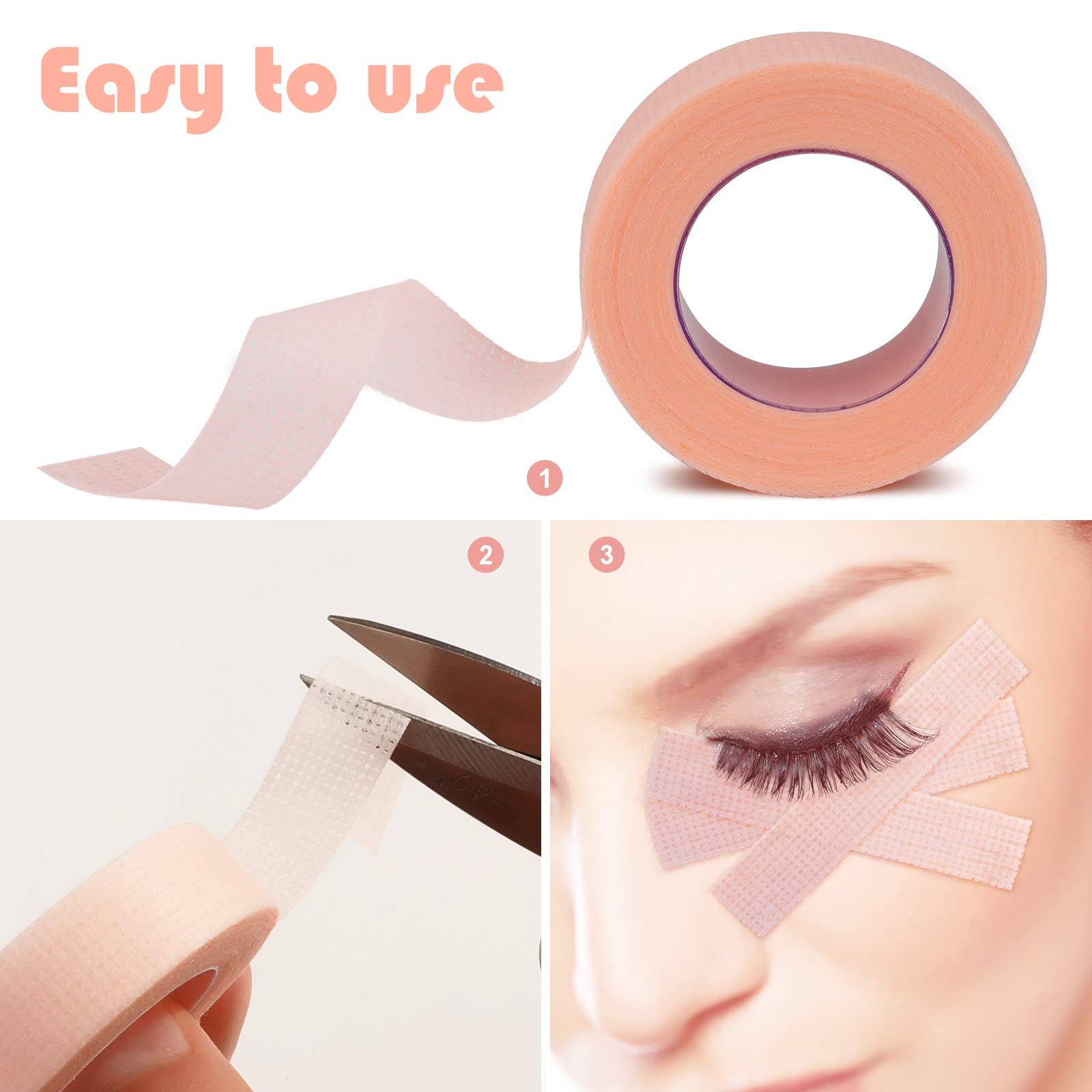 Клейка стрічка MWOOT для нарощування вій Eyelash Extension Tape Micropore Medical Eyelash Tape 9 м Рожева, фото №5