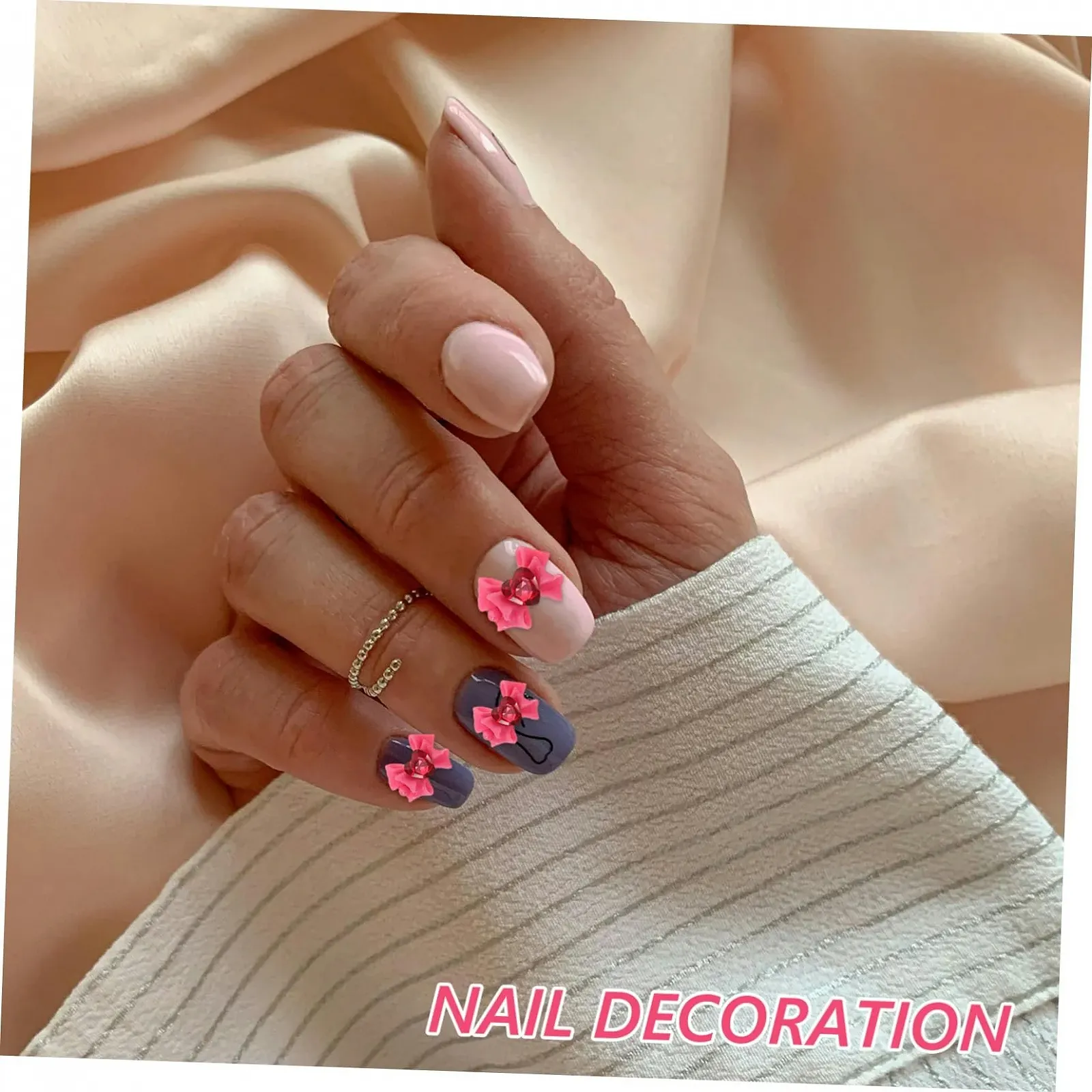 Подвеска для ногтей Бант Beavorty 160 шт. Смола, фото №3