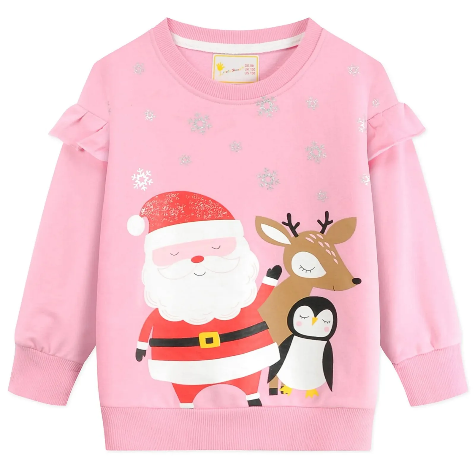 CM-Kid Толстовка Різдвяна для дівчинки з довгими рукавами Дитяча Бавовняна Тепла, фото №1