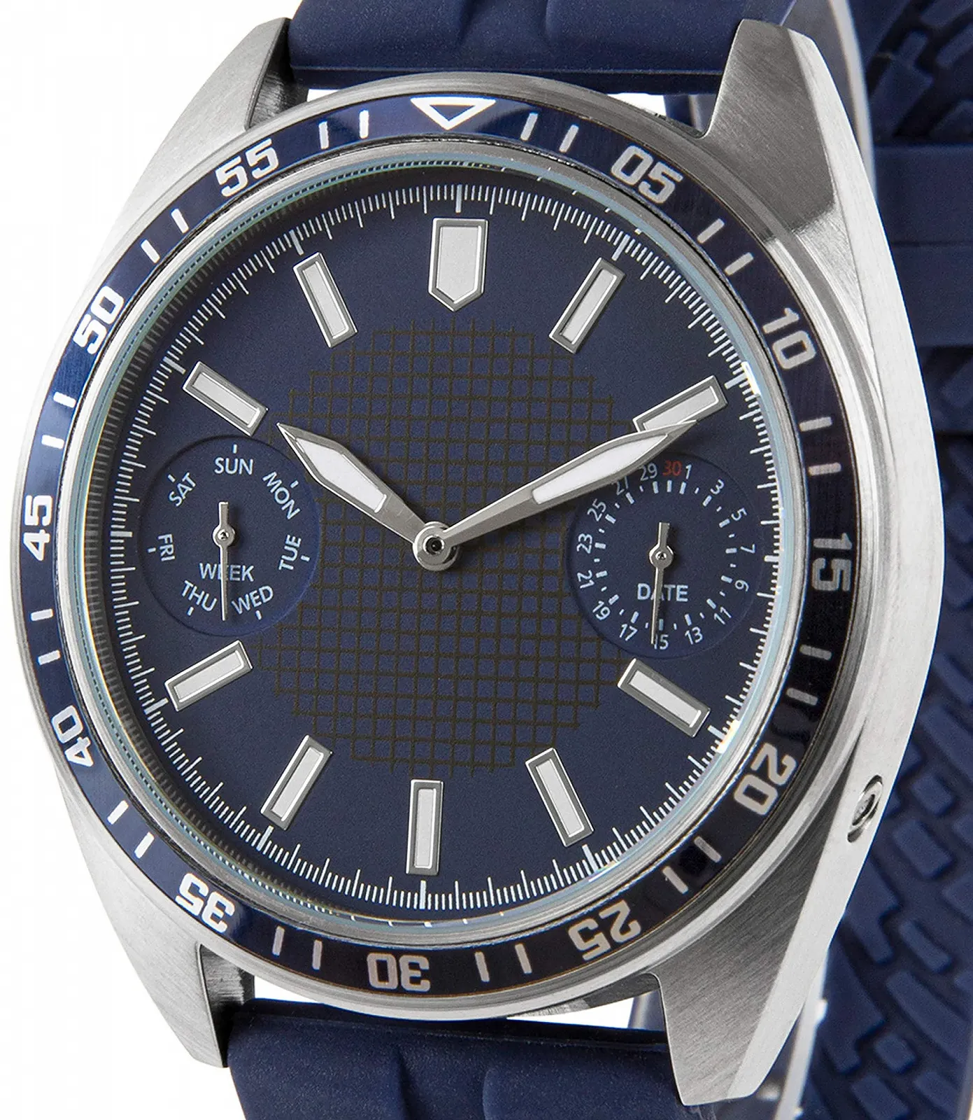 Радіокерований годинник з нержавіючої сталі з датою, днем тижня, фото №2 Радіокерований годинник з нержавіючої сталі з датою, днем тижня, фото №2