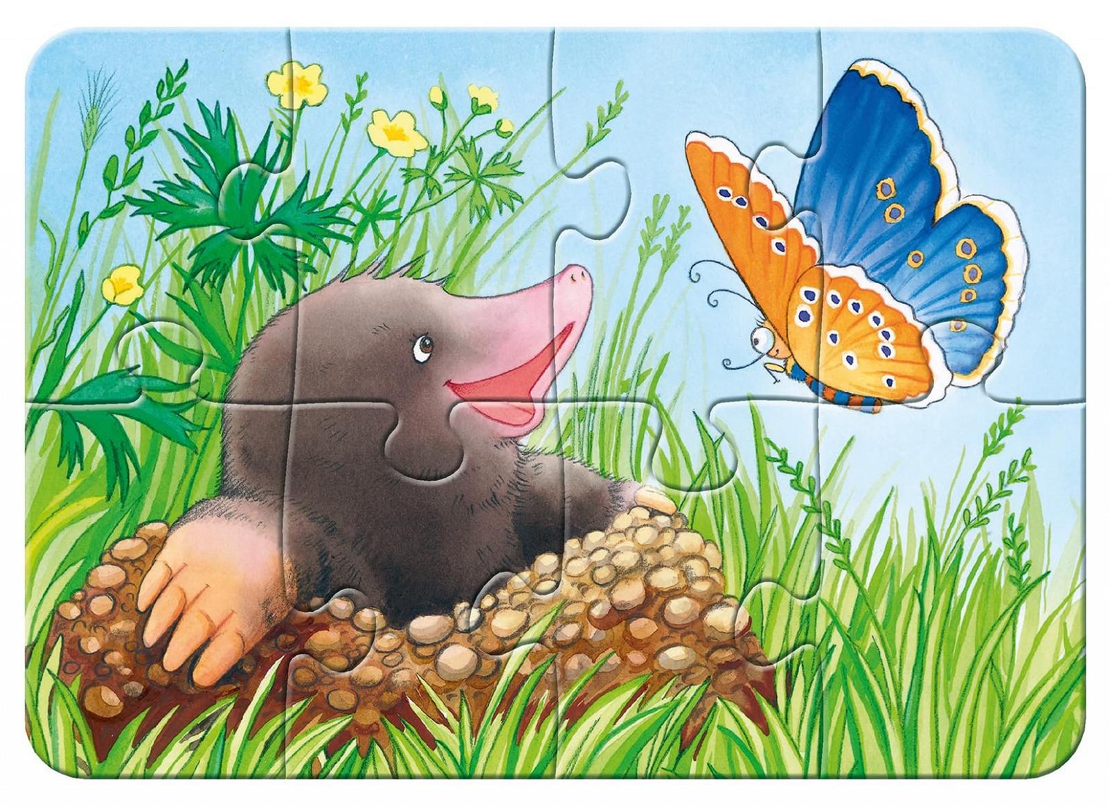 Пазл Ravensburger My First Puzzle Милі мешканці саду Сірий, фото №6