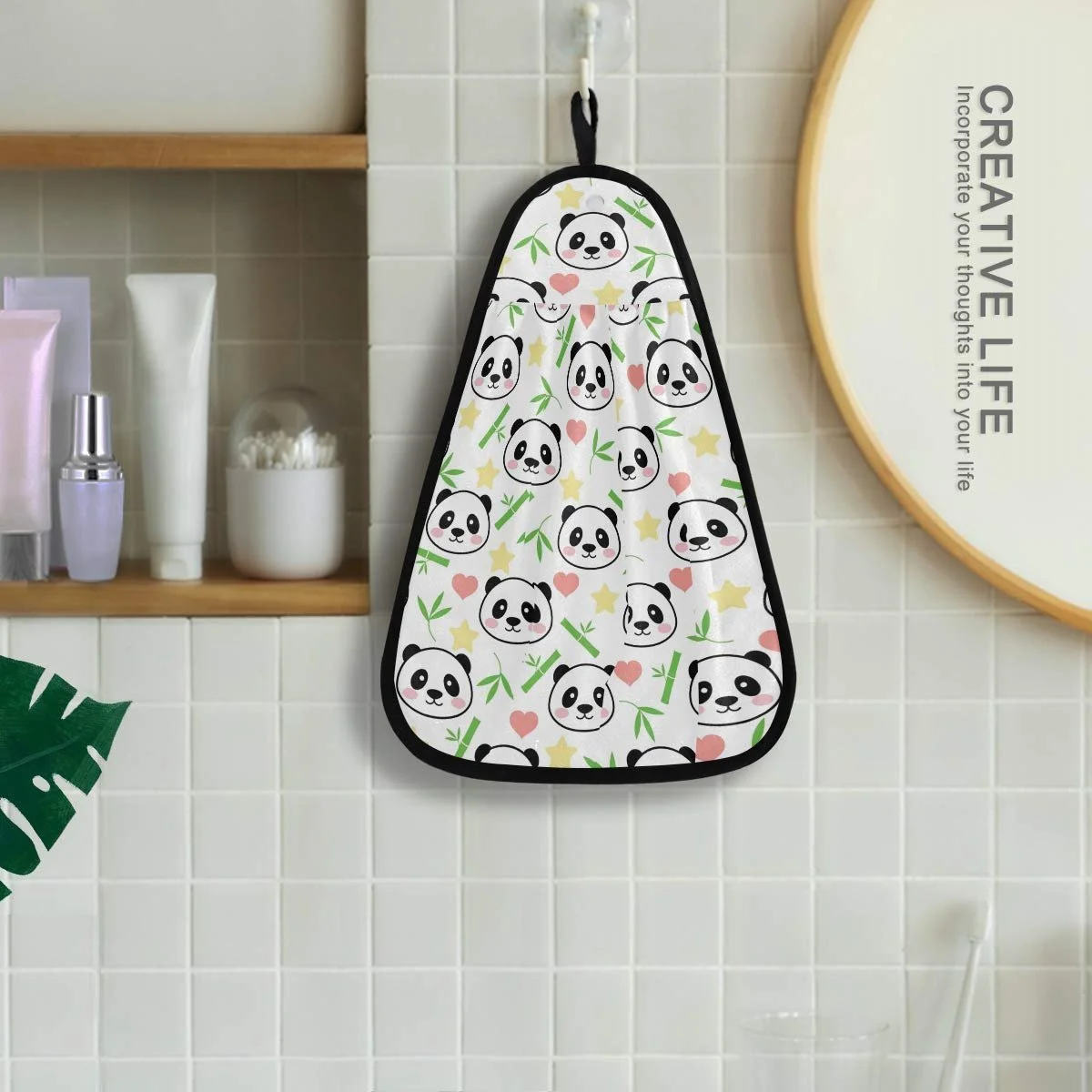 Полотенце Cute Panda Pattern впитывающее быстросохнущее кухонное, фото №4