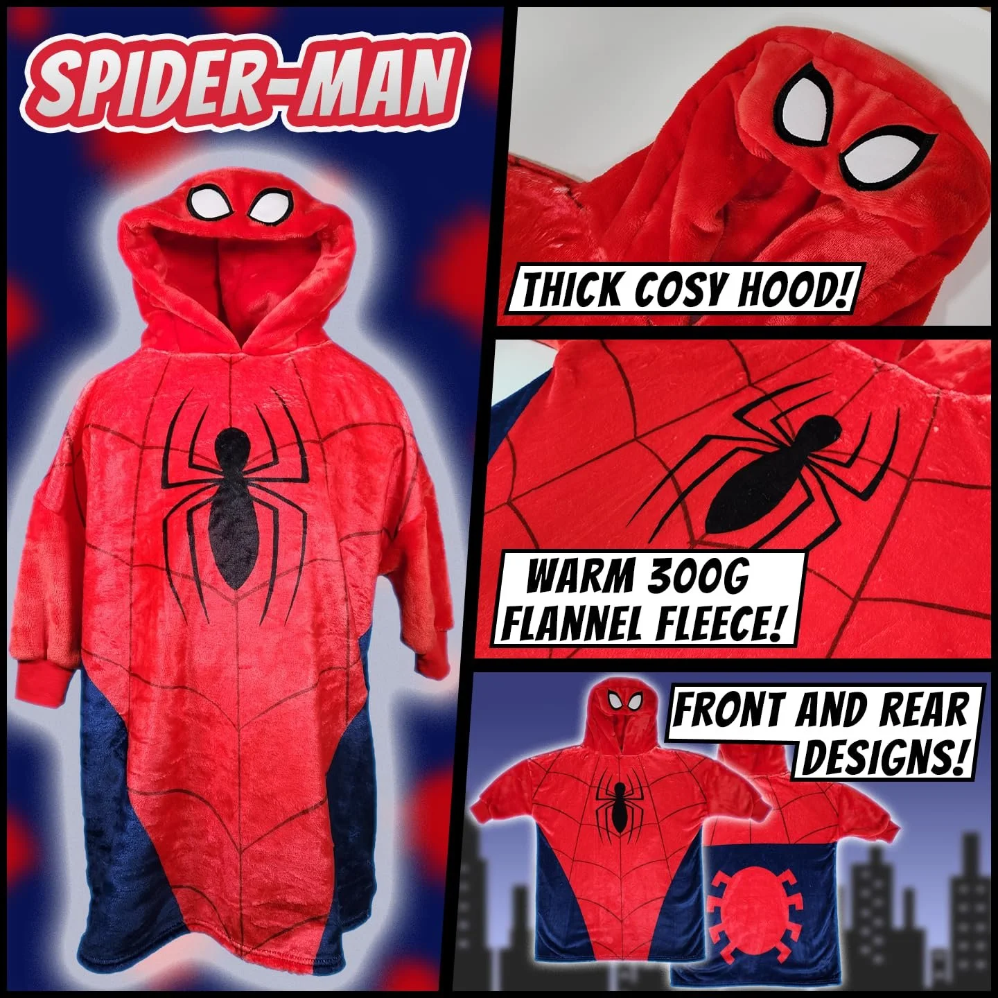Худі Marvel Spiderman Deluxe Oversized для хлопчиків, фото №3