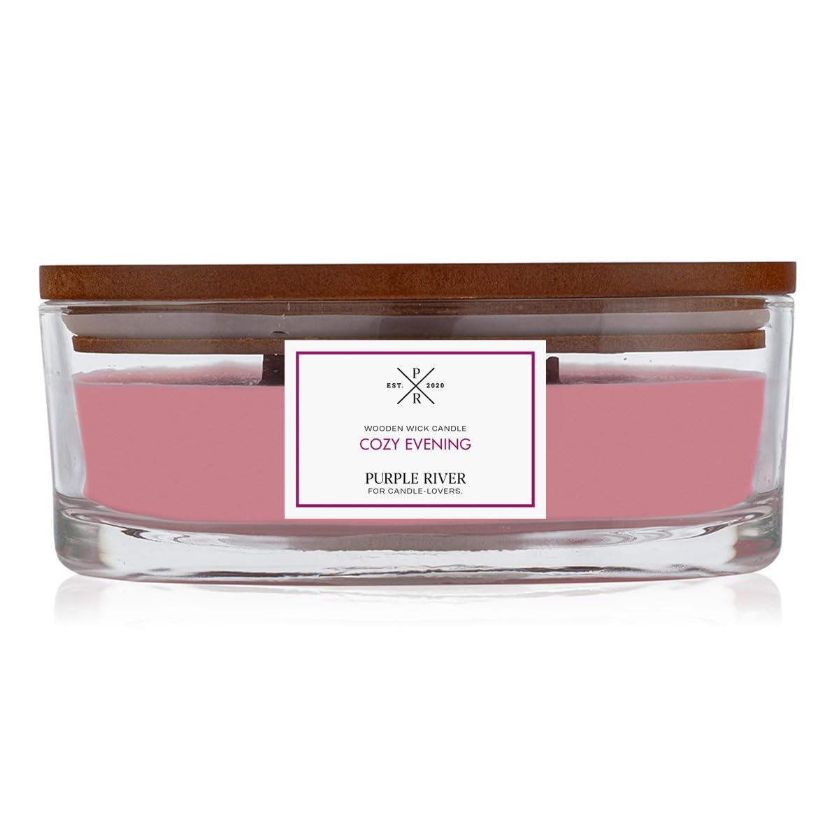 Свічка Purple River Elipse Запашна З дерев'яним ґнотом | Затишний вечір - 310 g, фото №1 Свічка Purple River Elipse Запашна З дерев'яним ґнотом | Затишний вечір - 310 g, фото №1