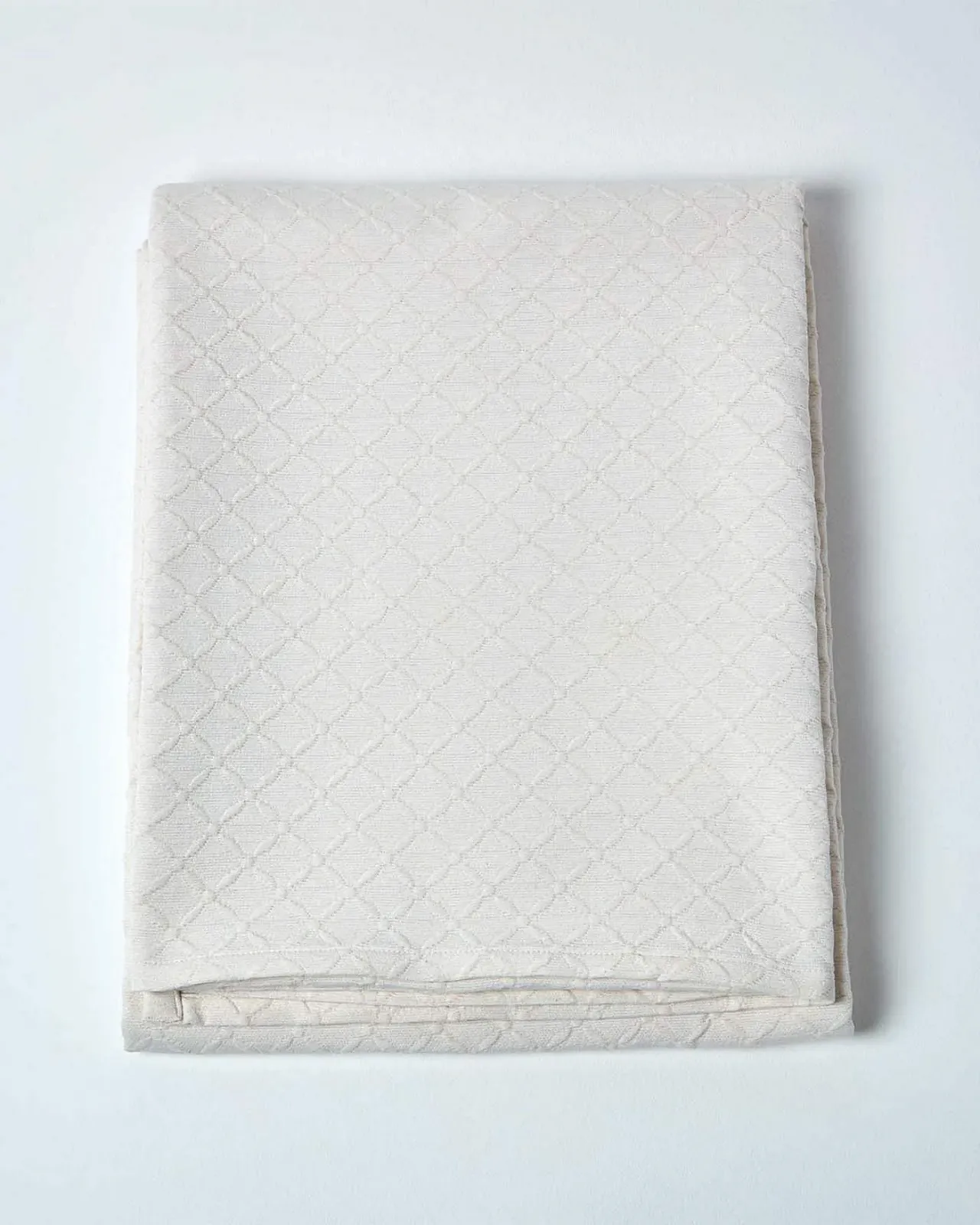 Покрывало Homescapes Classic ромбовидный узор белый кремовый 260 x 260 см, фото №2