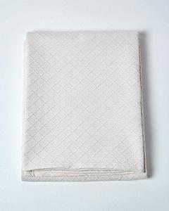 Покрывало Homescapes Classic ромбовидный узор белый кремовый 260 x 260 см synthetic.ua - Фото 1