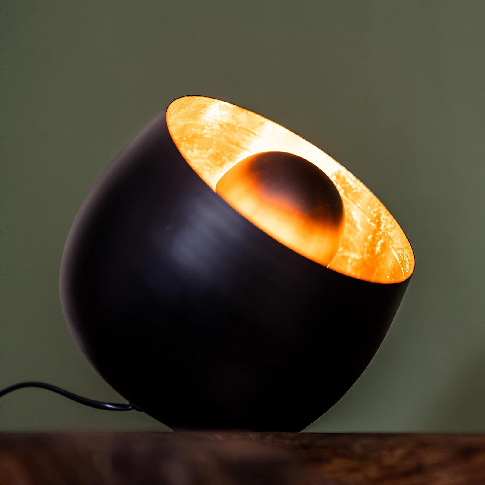 Настільна лампа ZEYA Metal 23 см E27 40 Ват Industrial Retro Чорно-золота, фото №5