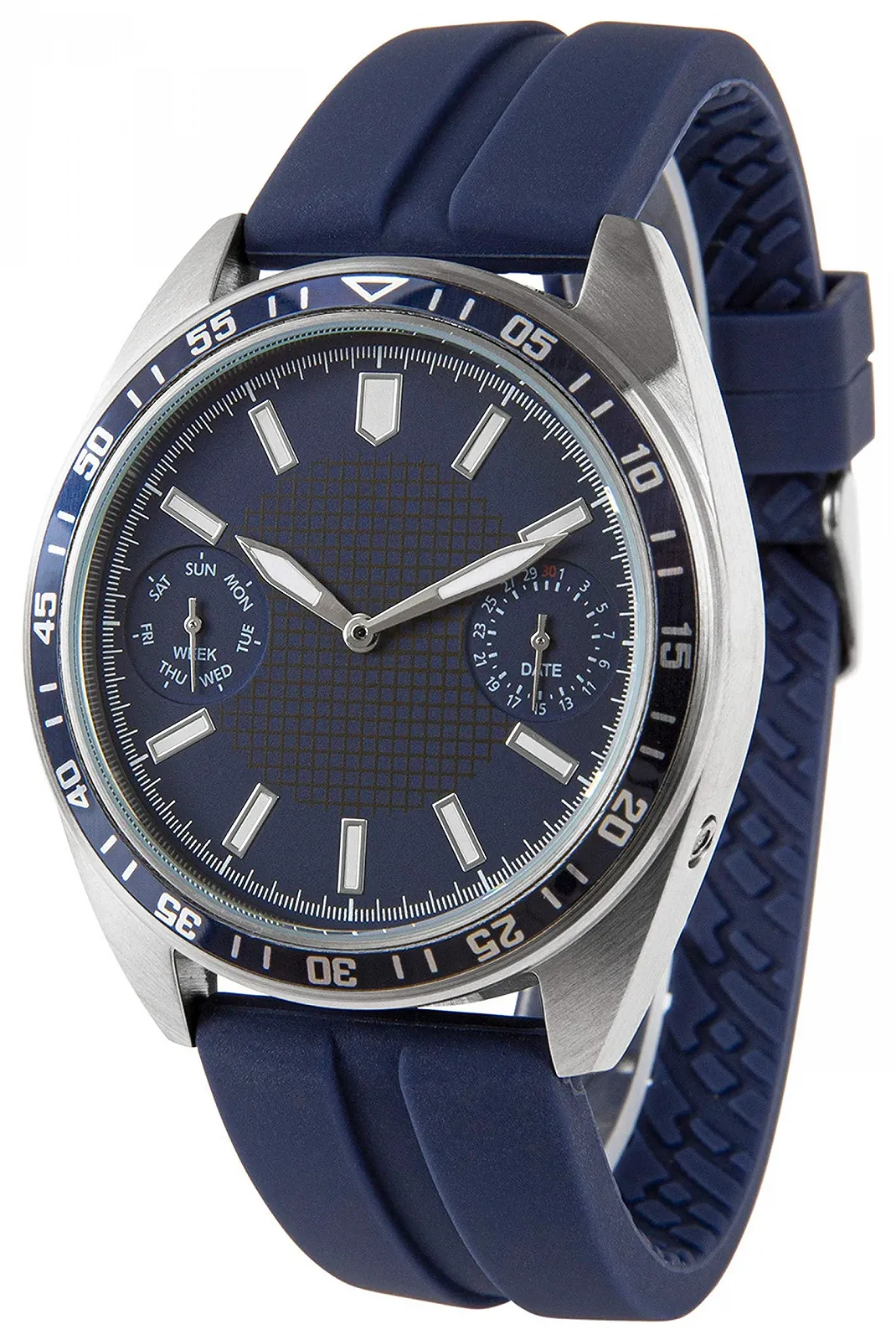 Радіокерований годинник з нержавіючої сталі з датою, днем тижня, фото №1 Радіокерований годинник з нержавіючої сталі з датою, днем тижня, фото №1