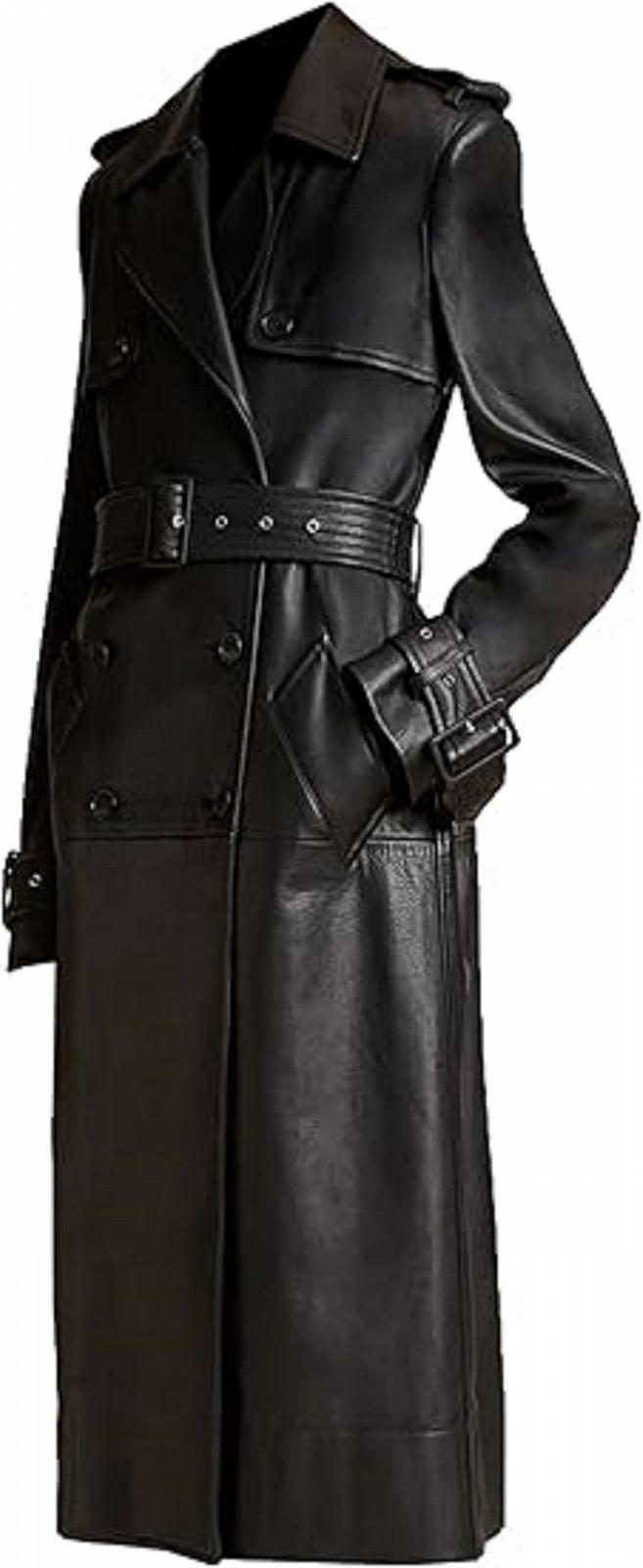 Тренч ZM ATTIRE Жіночий З натуральної шкіри З поясом, фото №2