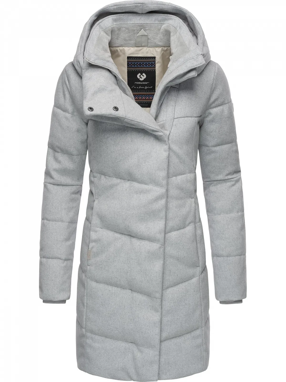 Пальто Ragwear YOUMODO Женское Зимнее Теплое стеганое длинное, вид шерсти, с капюшоном Pavla, фото №1 Пальто Ragwear YOUMODO Женское Зимнее Теплое стеганое длинное, вид шерсти, с капюшоном Pavla, фото №1