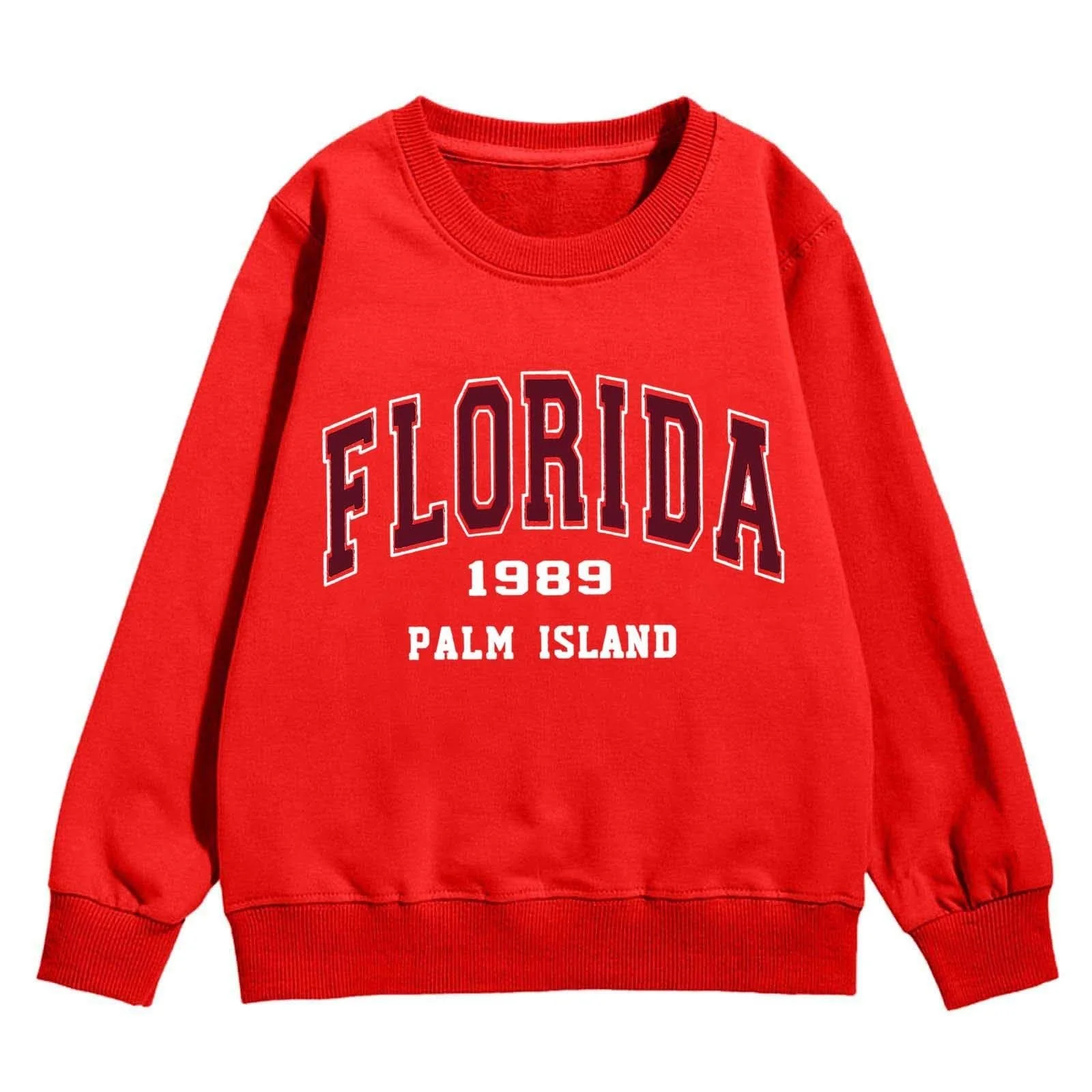 Дівчачий світшот з графічним принтом, круглий виріз, фото №4