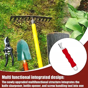 Точило для інструментів Багатофункціональний напилок з викруткою та відкривачкою для саду та дому synthetic.ua - Фото 1