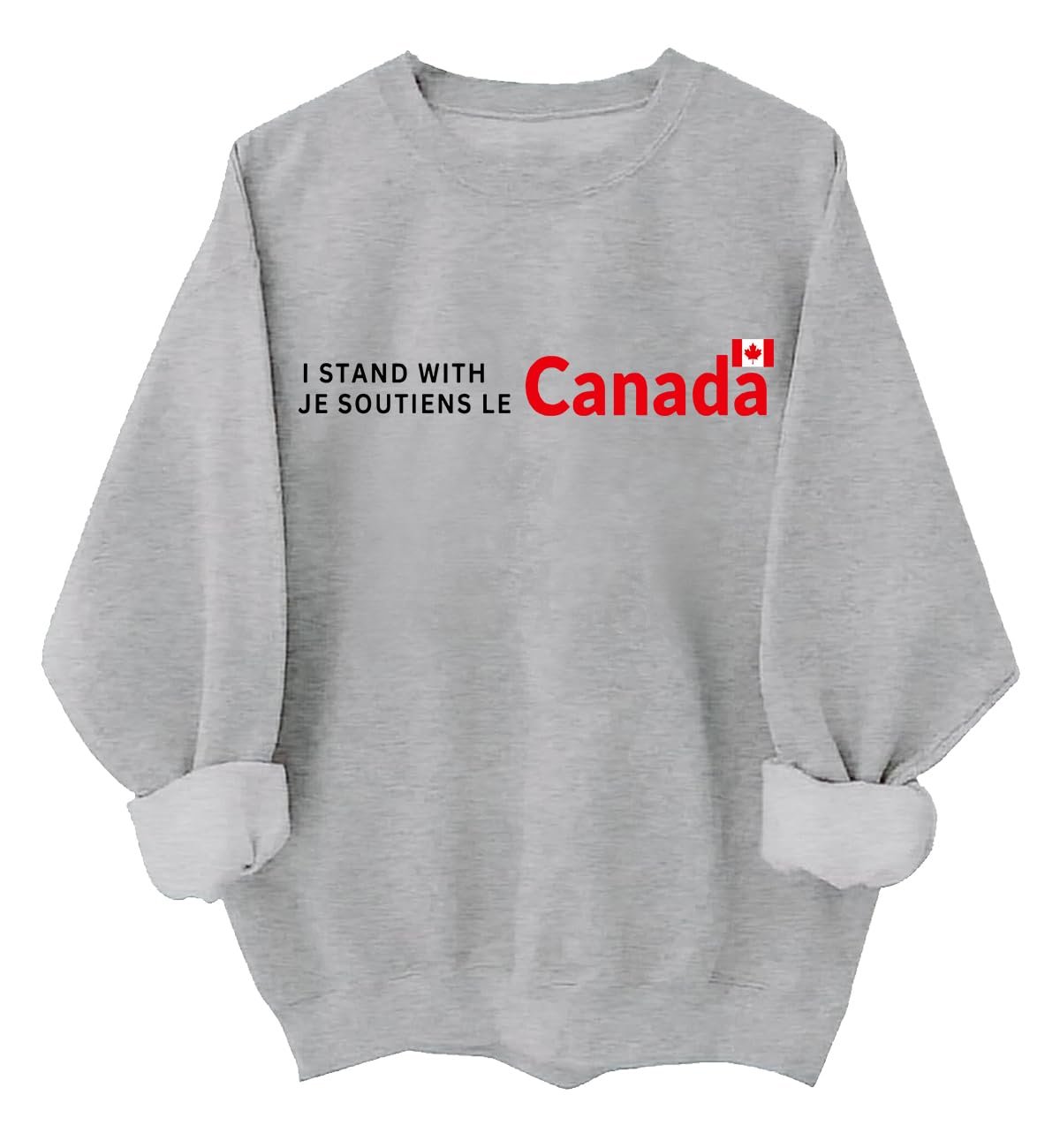 Унисекс свитшот I Stand With Canada Je Soutiens Le Canada, фото №1
