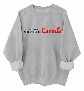 Унисекс свитшот I Stand With Canada Je Soutiens Le Canada - Фото 1