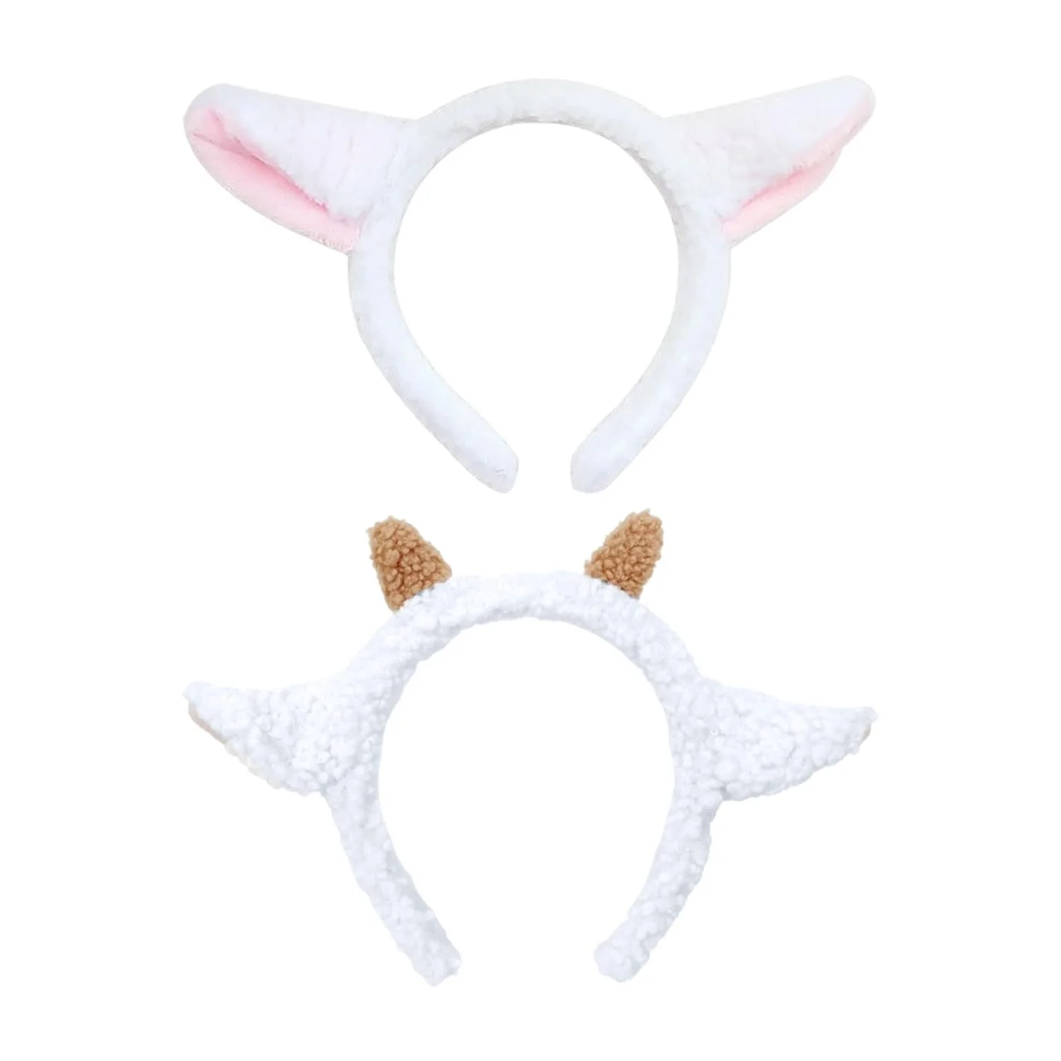 Обруч для волосся Вушка овечки Білий, 2 шт, фото №1