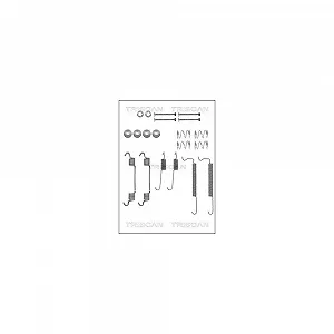 Монтажний комплект гальмівних колодок TRISCAN 8105 242561 задня вісь - Фото 1