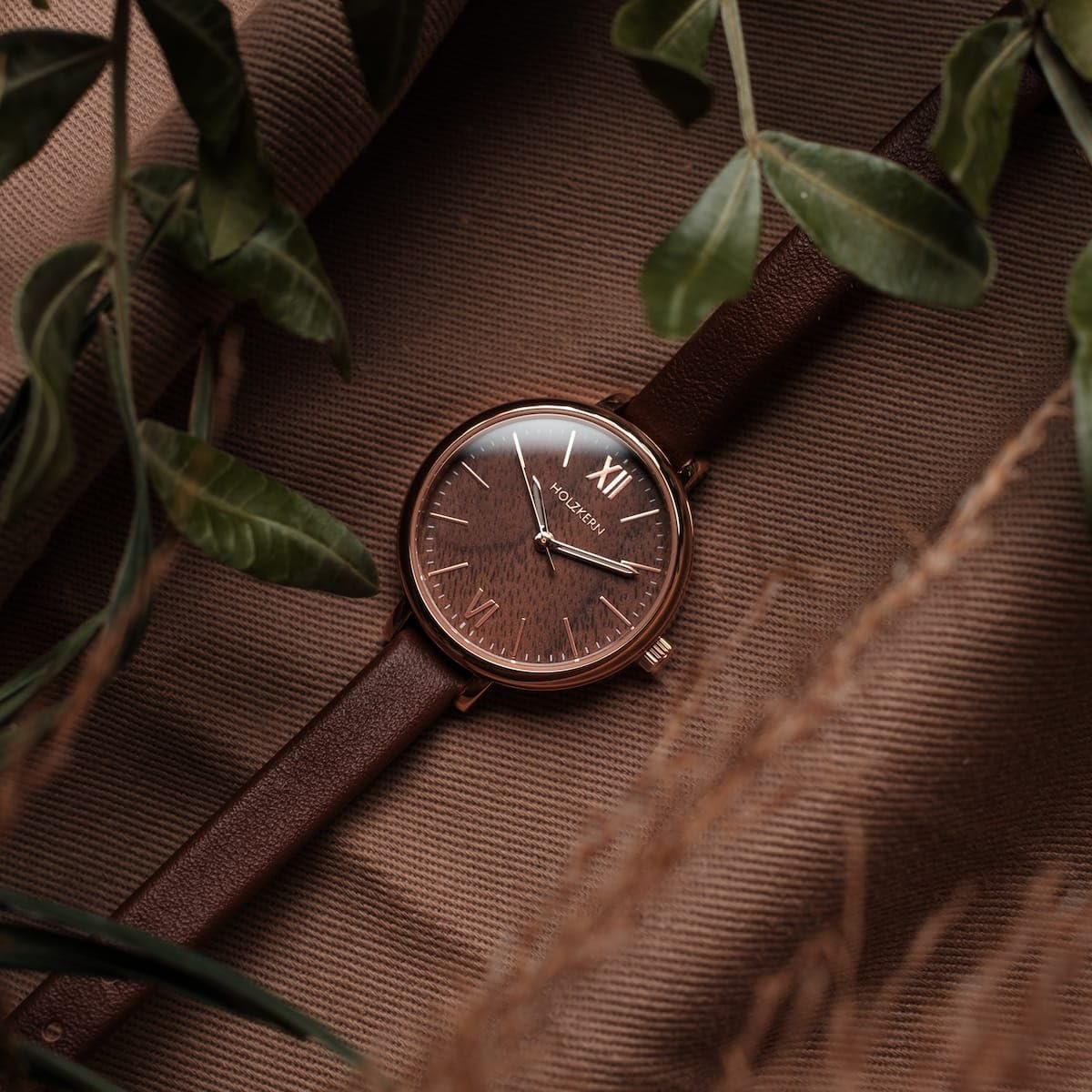 Годинник кварцовий жіночий HOLZKERN Shirin Walnut / Rose Gold, фото №5