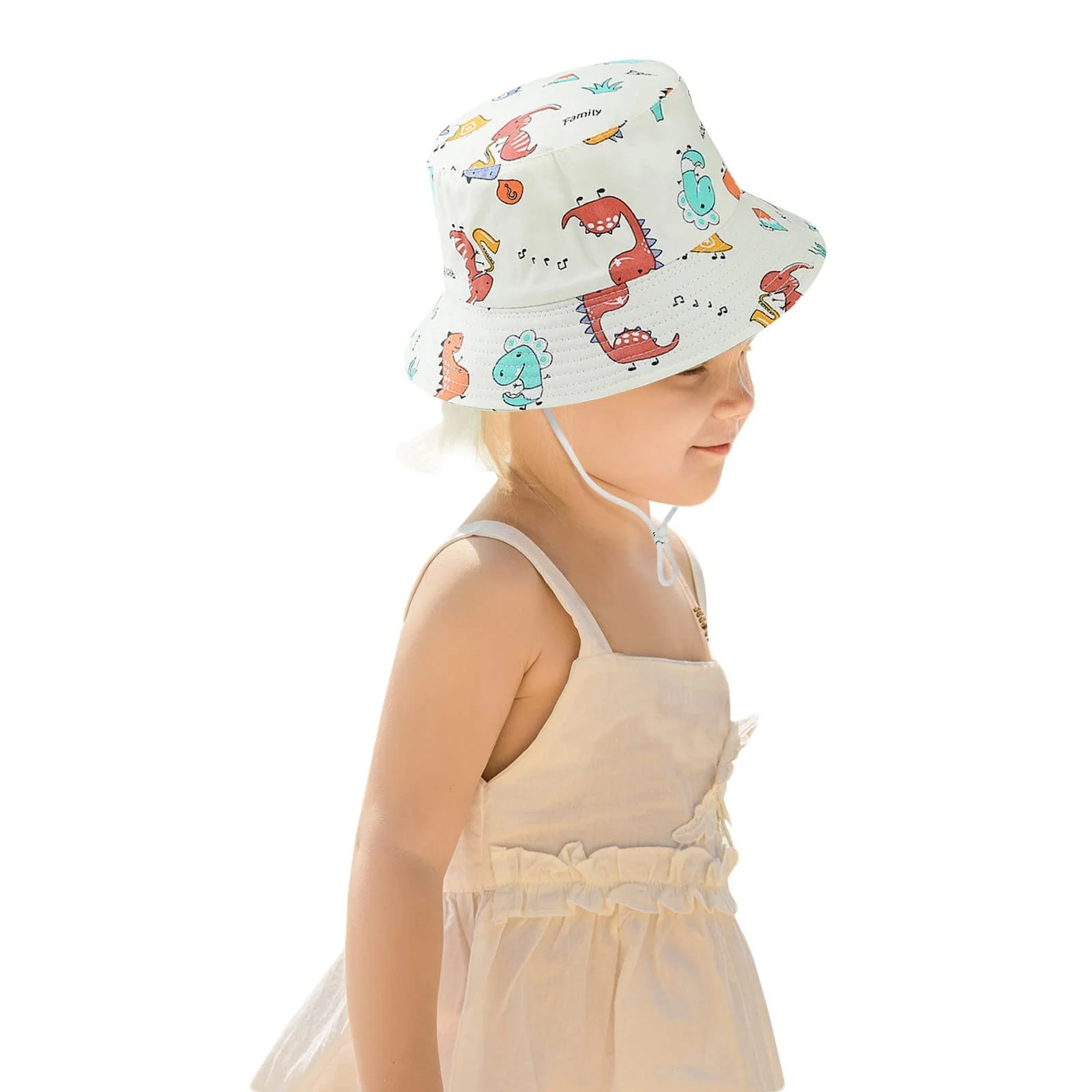 Панама Бавовняна з широкими полями UPF 50+ з мультяшним принтом, фото №1