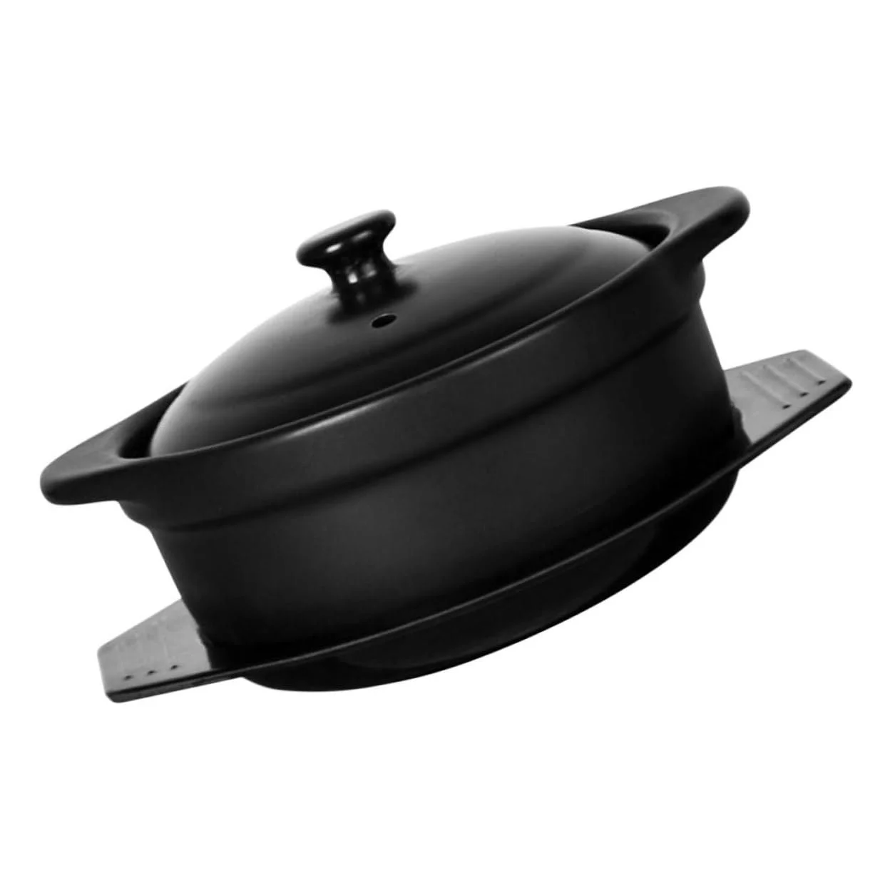 Каструля-кокор VILLCASE керамічна кухонна з кришкою термостійка антипригарна для тушкування та супів, фото №1