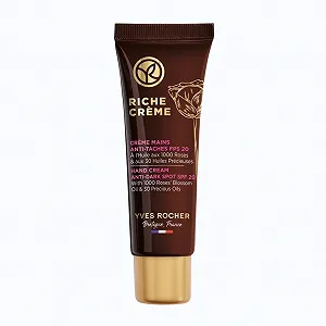Крем для рук Yves Rocher Riche Crème SPF 20 против пигментных пятен для зрелой кожи - Фото 1