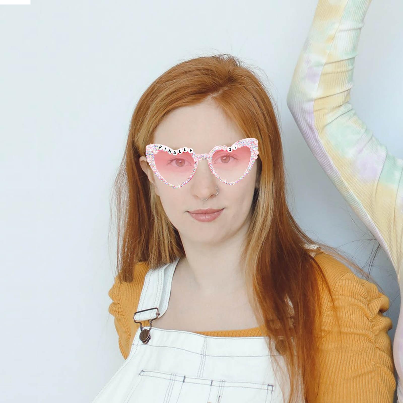 Очки Белые Topfunyy "Наконец 21", фото №5