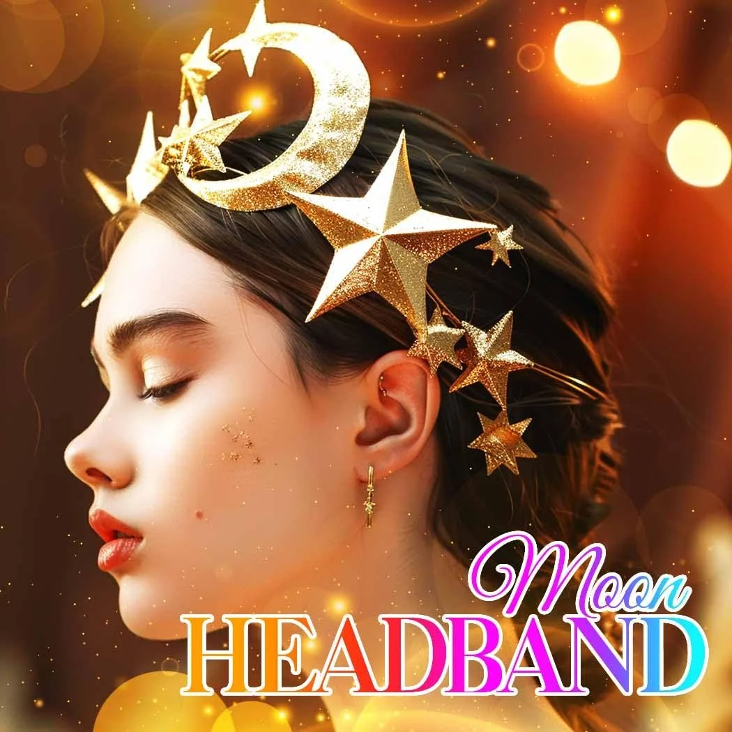 Обруч Місяць Блискітки Головний убір, фото №3