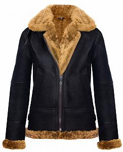 Куртка Infinity Leather Женская с капюшоном из овчины B3 Кожаная куртка пилота - Фото 1