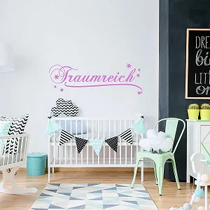 Наклейка на стіну Wandkings Dream 50 x 17 см 6 зірок Рожева synthetic.ua - Фото 1