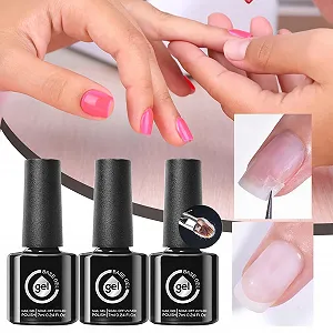 Гель-лак Базовое покрытие Прозрачное стекловолокно 3 шт synthetic.ua - Фото 1