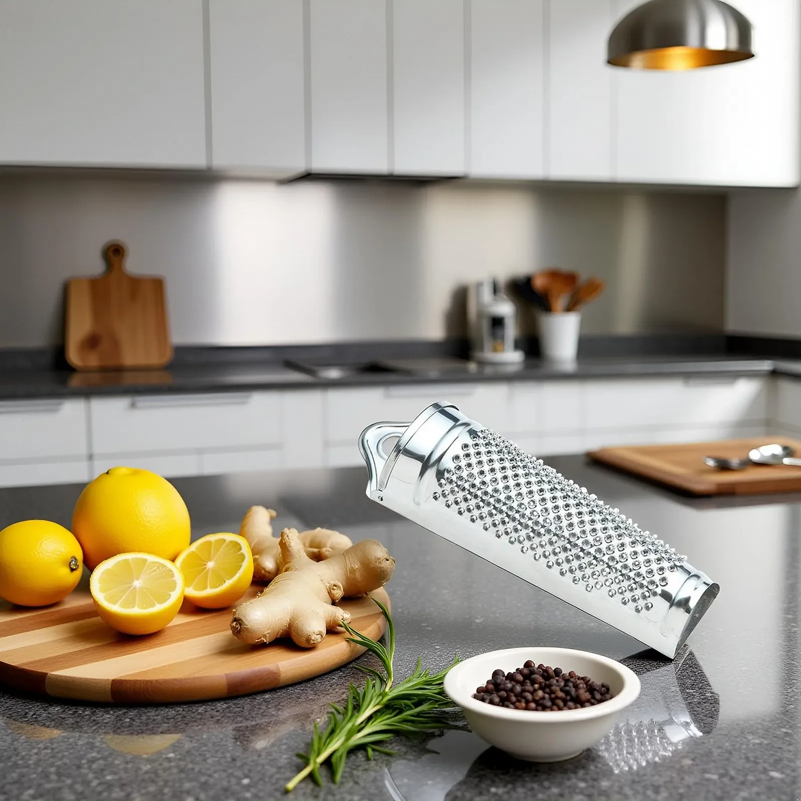 Багатофункціональний кухонний комбайн Silver з нержавіючої сталі для імбиру, часнику, мускатного горіха, фото №6