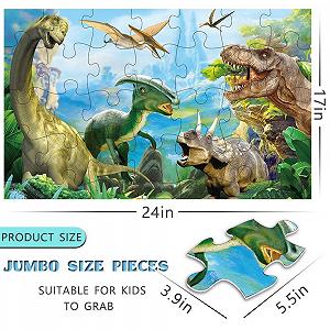 Пазлы Dinosaur Jumbo 35 элементов для детей 3-8 лет synthetic.ua - Фото 1